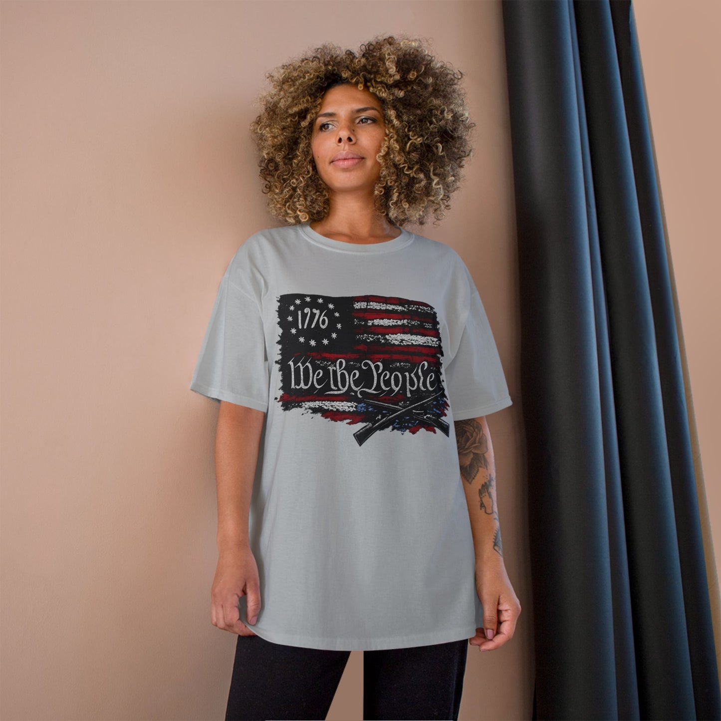 We the People 1776 Flag Champion Brand T-Shirt