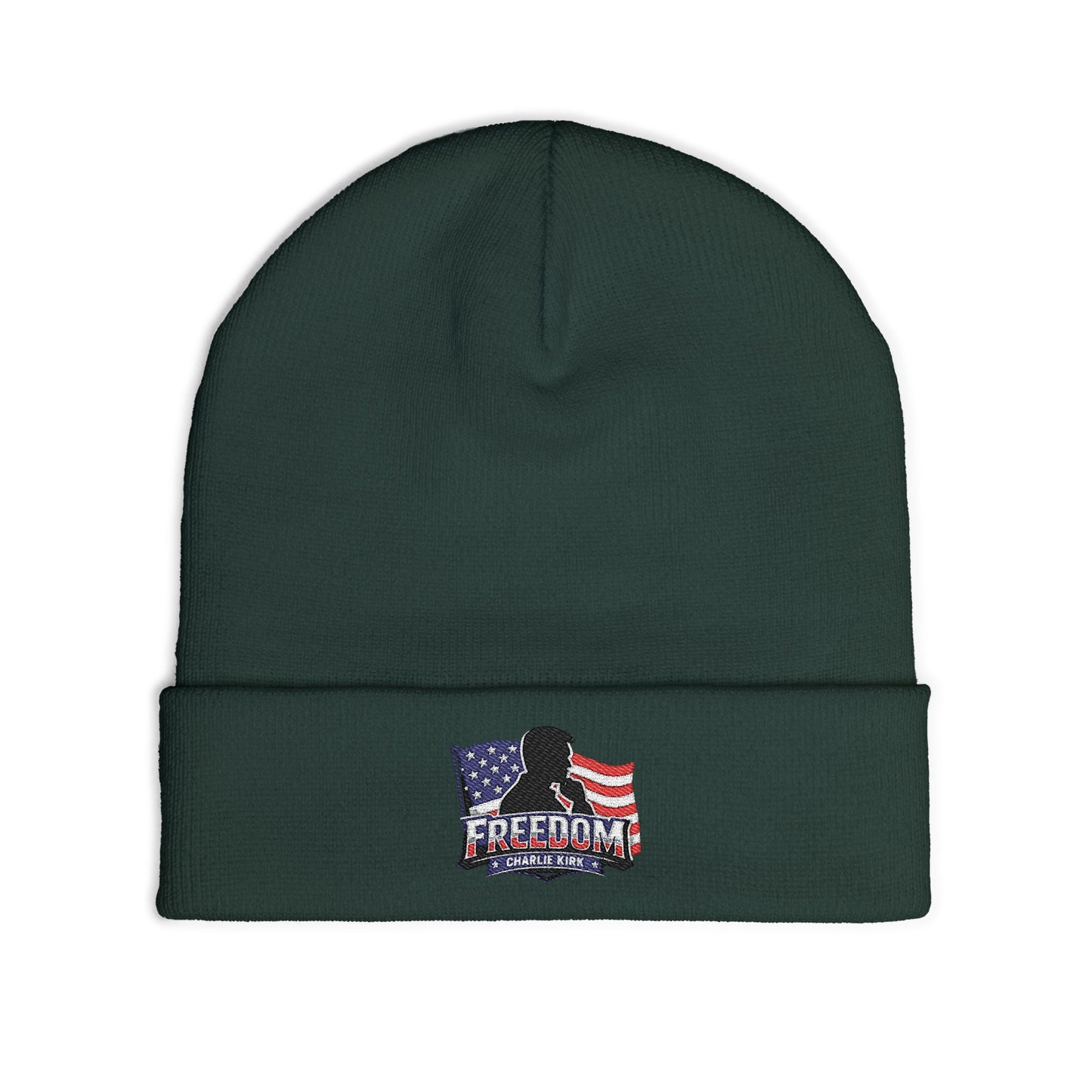 Embroidered Charlie Kirk Freedom Beanie