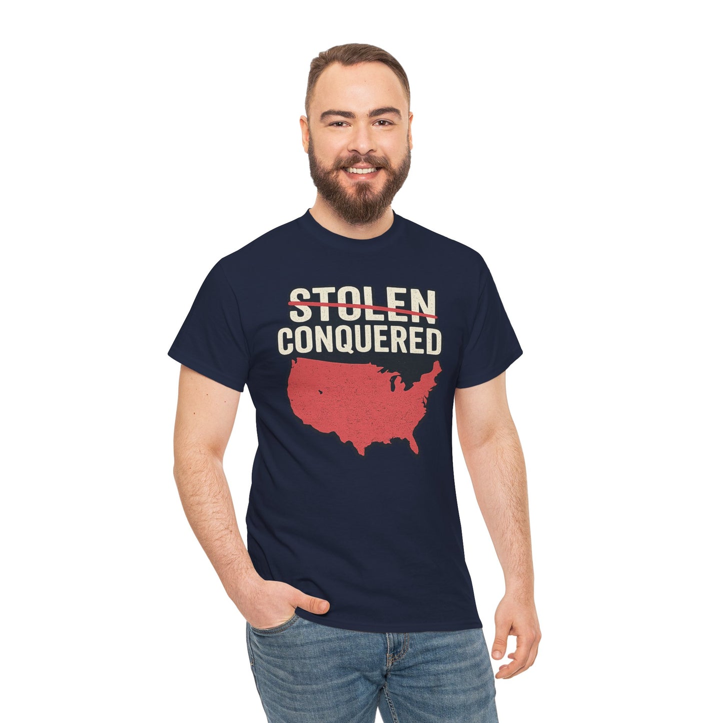 Stolen Conquered USA Gildan Brand T-Shirt