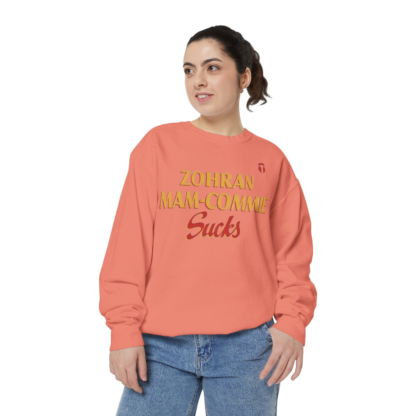 Zohran Mam-Commie Sucks Comfort Colors Brand Crewneck Sweatshirt
