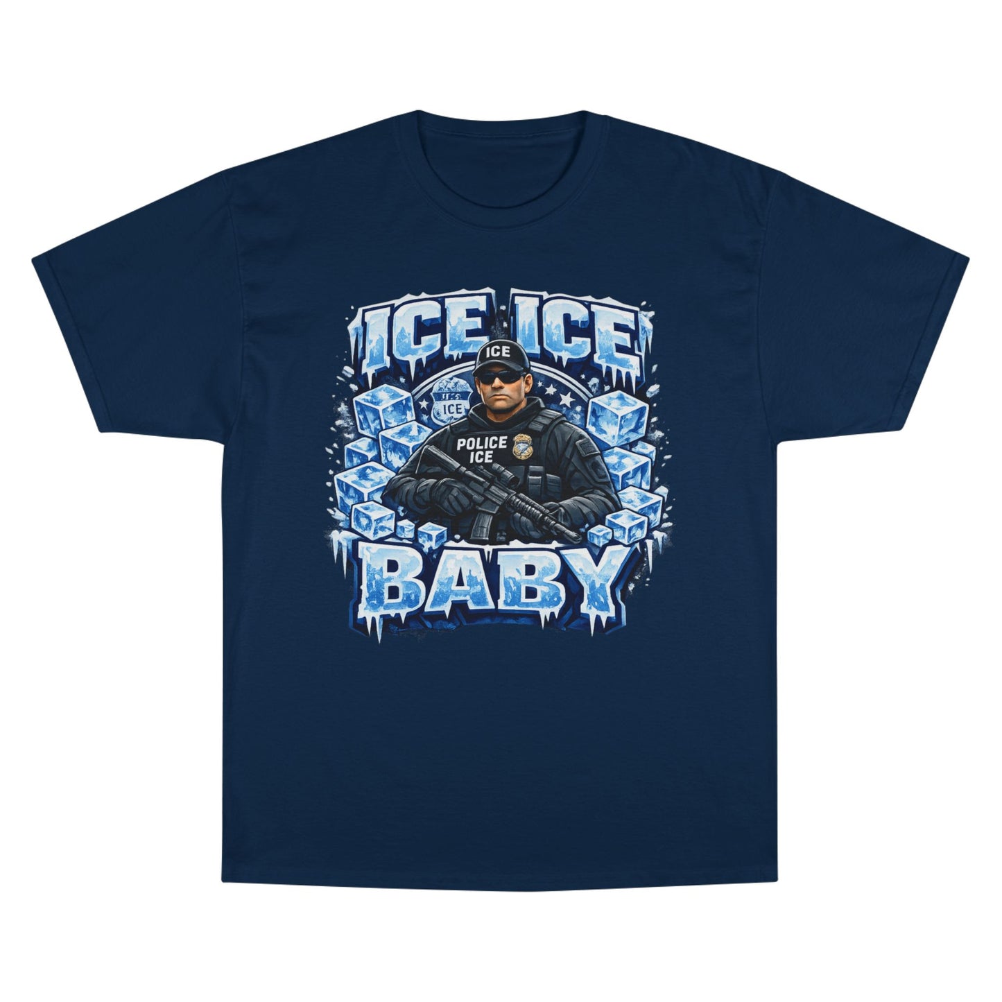 Ice Ice Baby ICE Agent Champion Brand T-Shirt