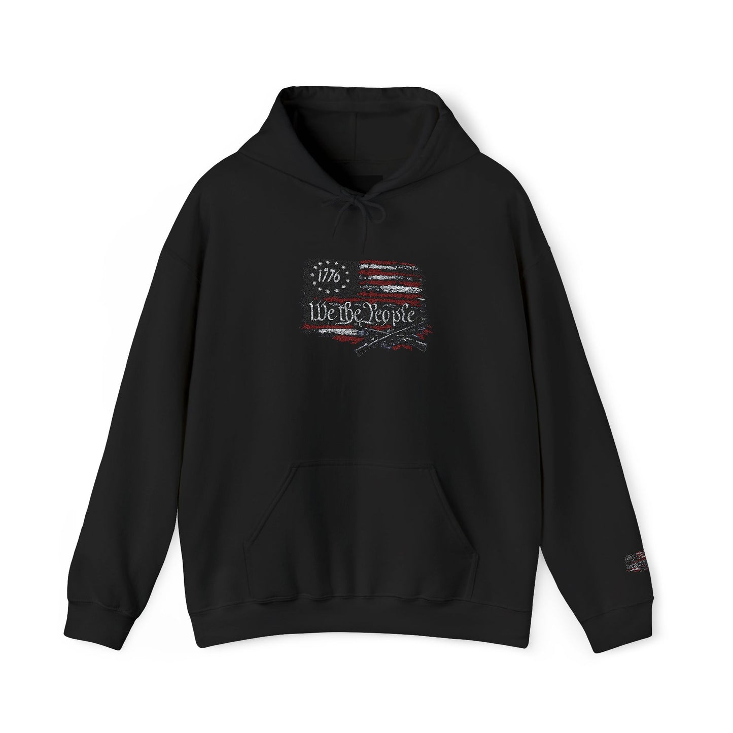 We the People 1776 Flag Embroidered Hoodie