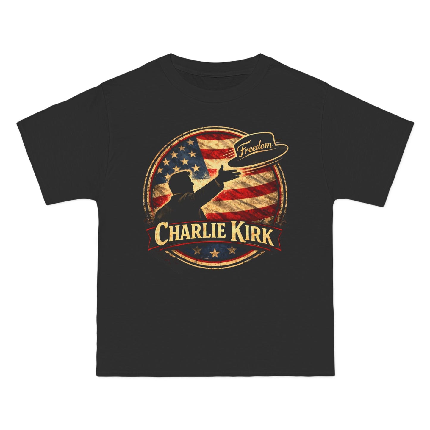 Charlie Kirk Freedom Hat HANES Brand T-Shirt