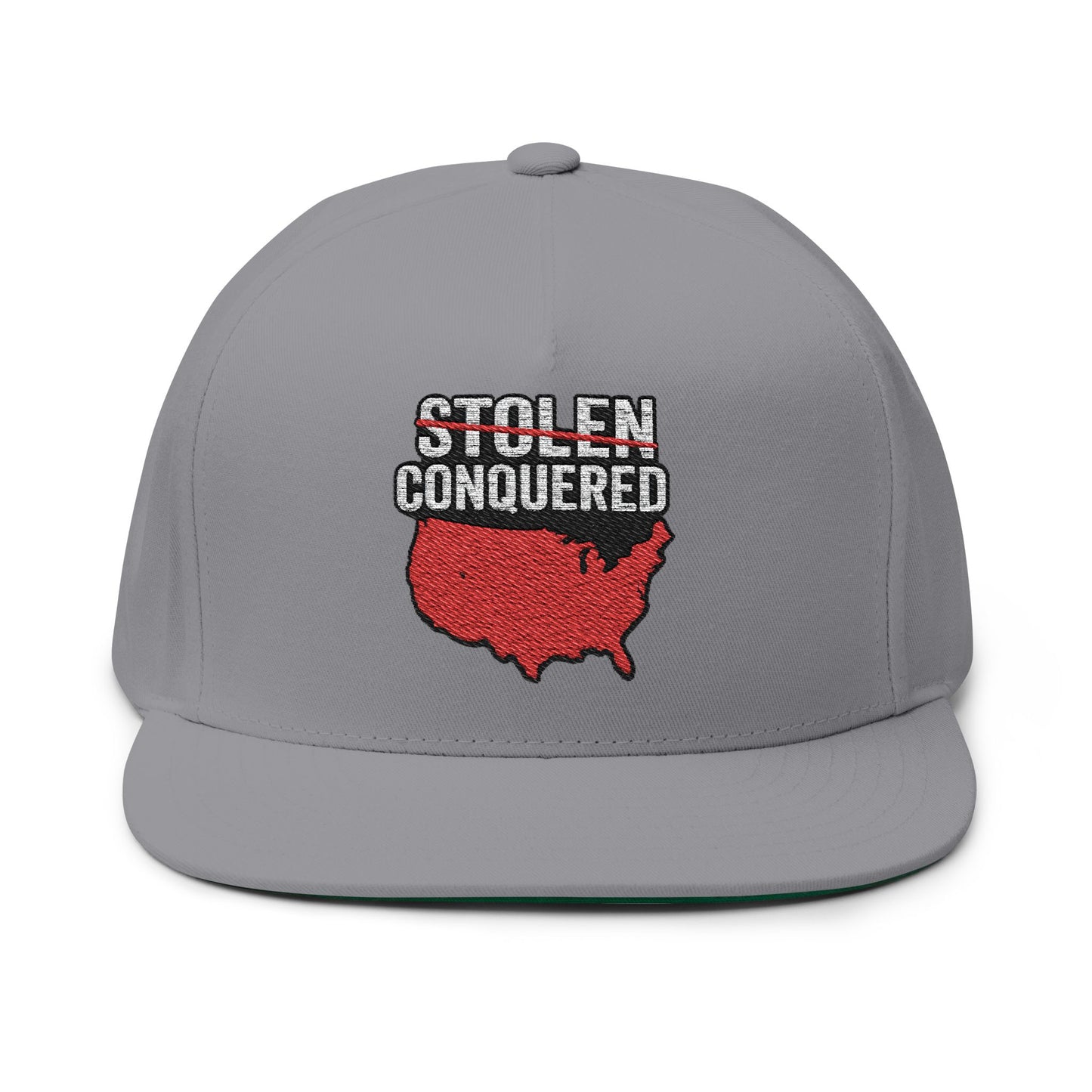 Stolen Conquered USA Embroidered Flat Bill Cap