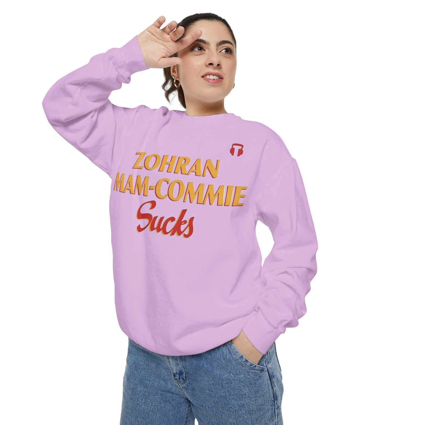 Zohran Mam-Commie Sucks Comfort Colors Brand Crewneck Sweatshirt