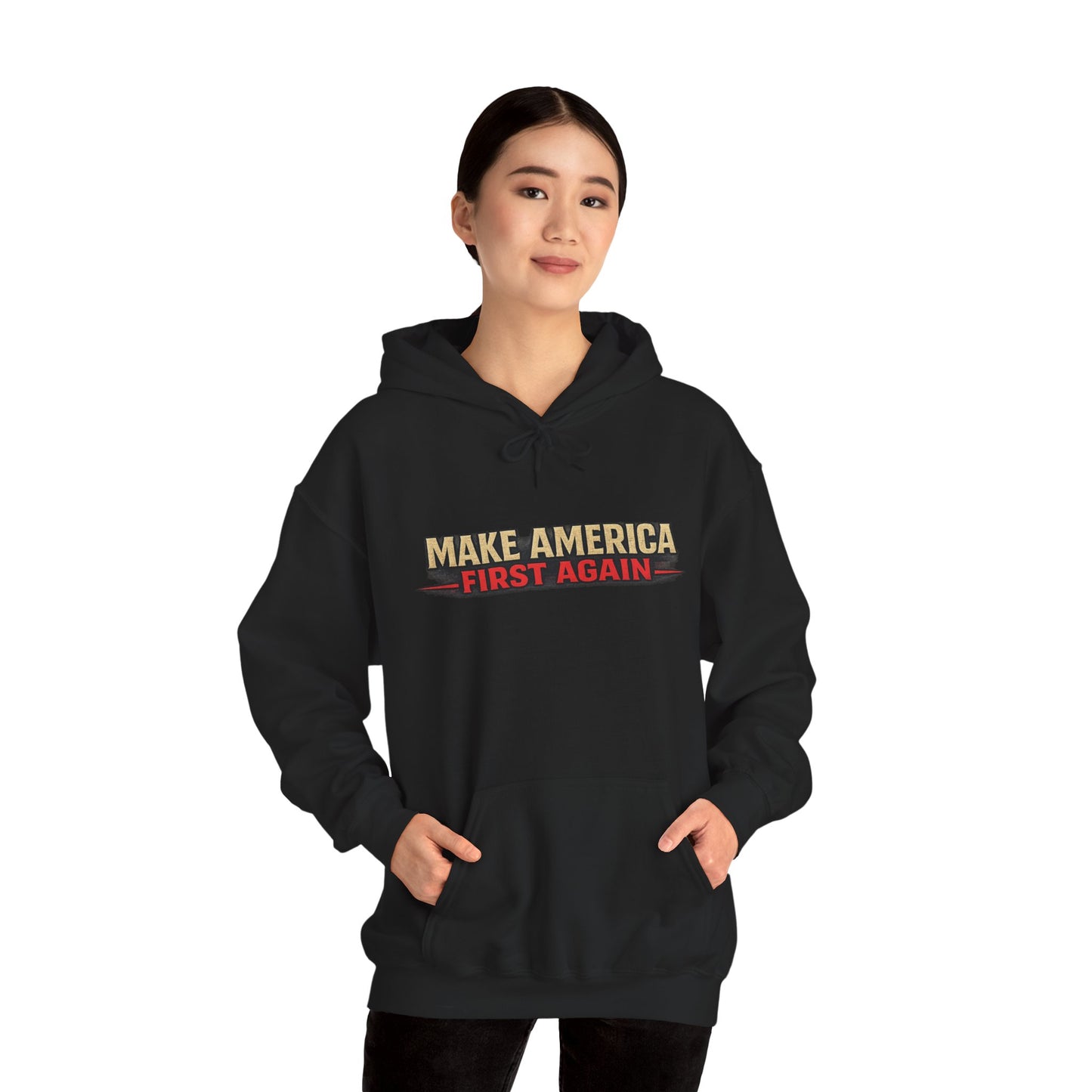 "Make America First Again" America First Is Not A Slogan - It's A Standard Comfort Color Brand Hoodie