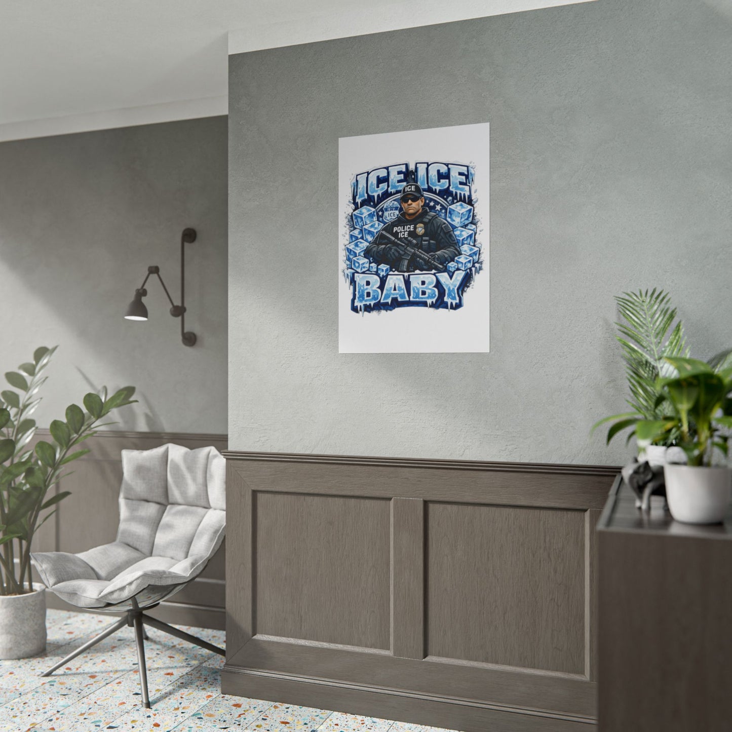 Ice Ice Baby ICE Agent Rolled Poster