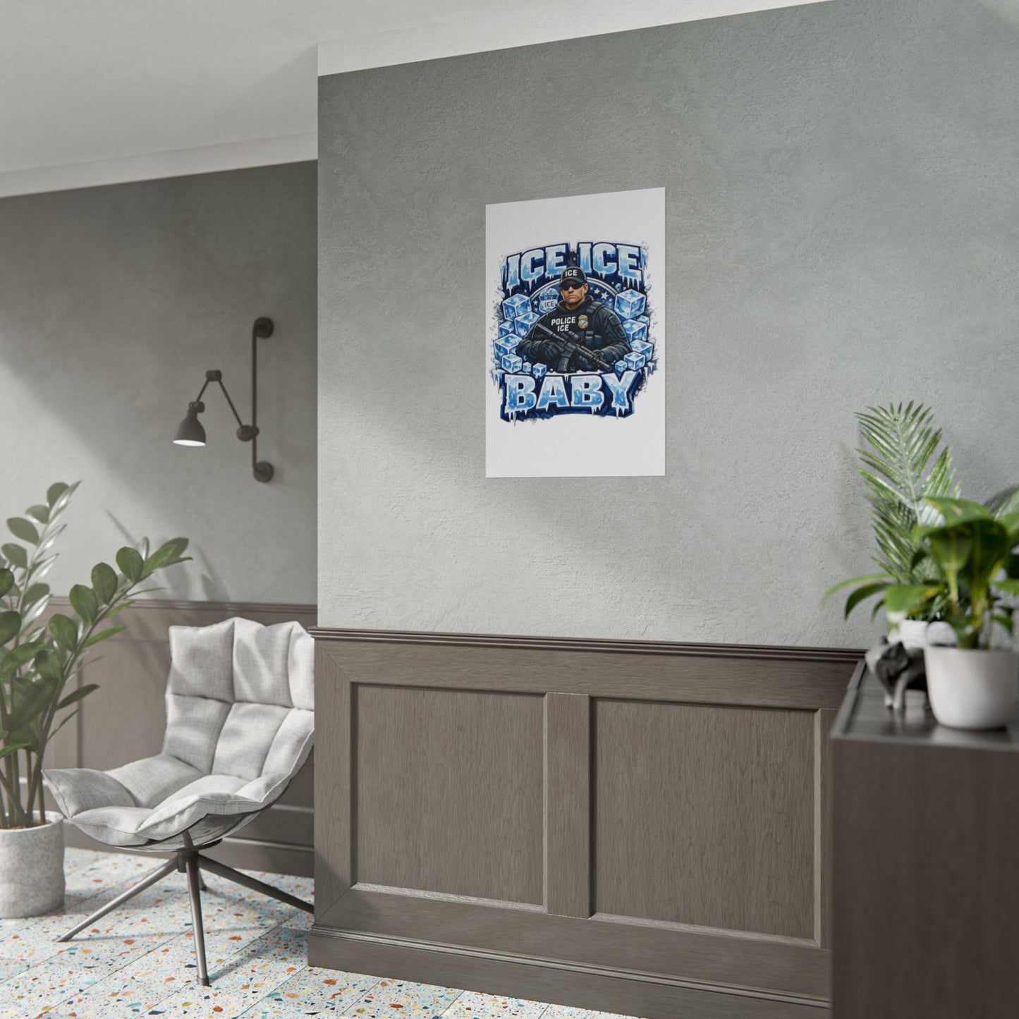 Ice Ice Baby ICE Agent Rolled Poster