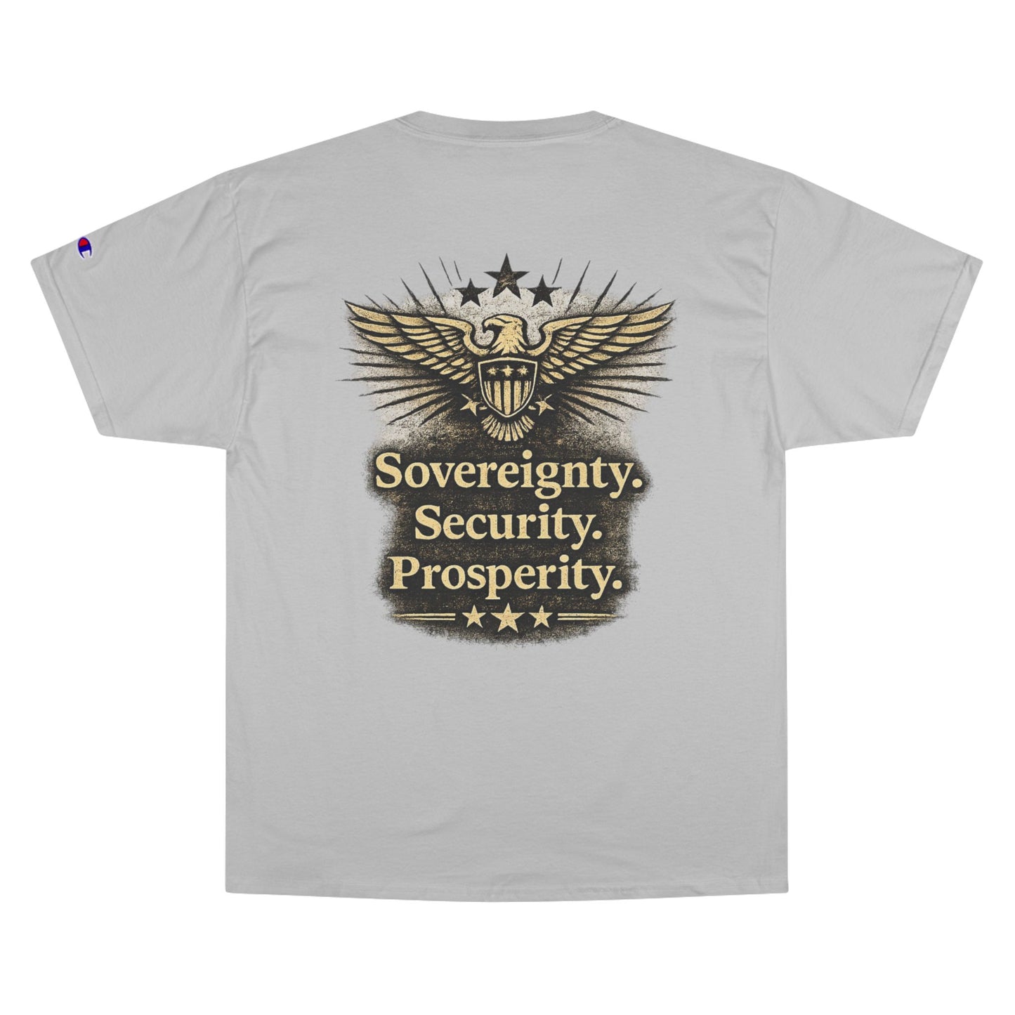 M.A.F.A. "Statue Of Liberty" "Sovereignty Security Prosperity " Champion Brand T-Shirt