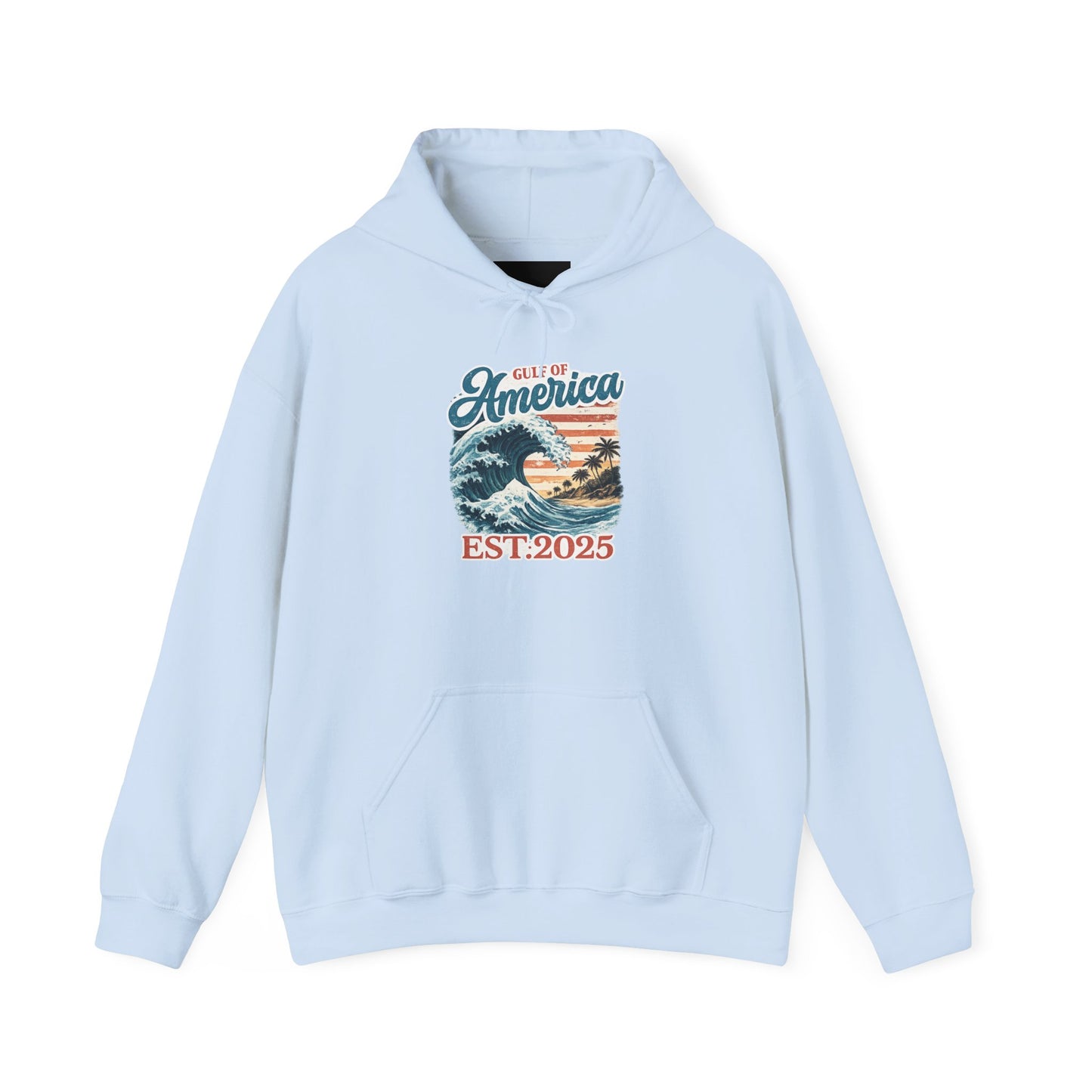 Gulf of America Est. 2025 Waves Gildan Brand Hoodie