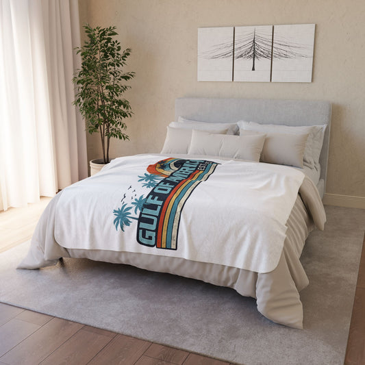 Gulf of America Vintage Fleece Sherpa Blanket