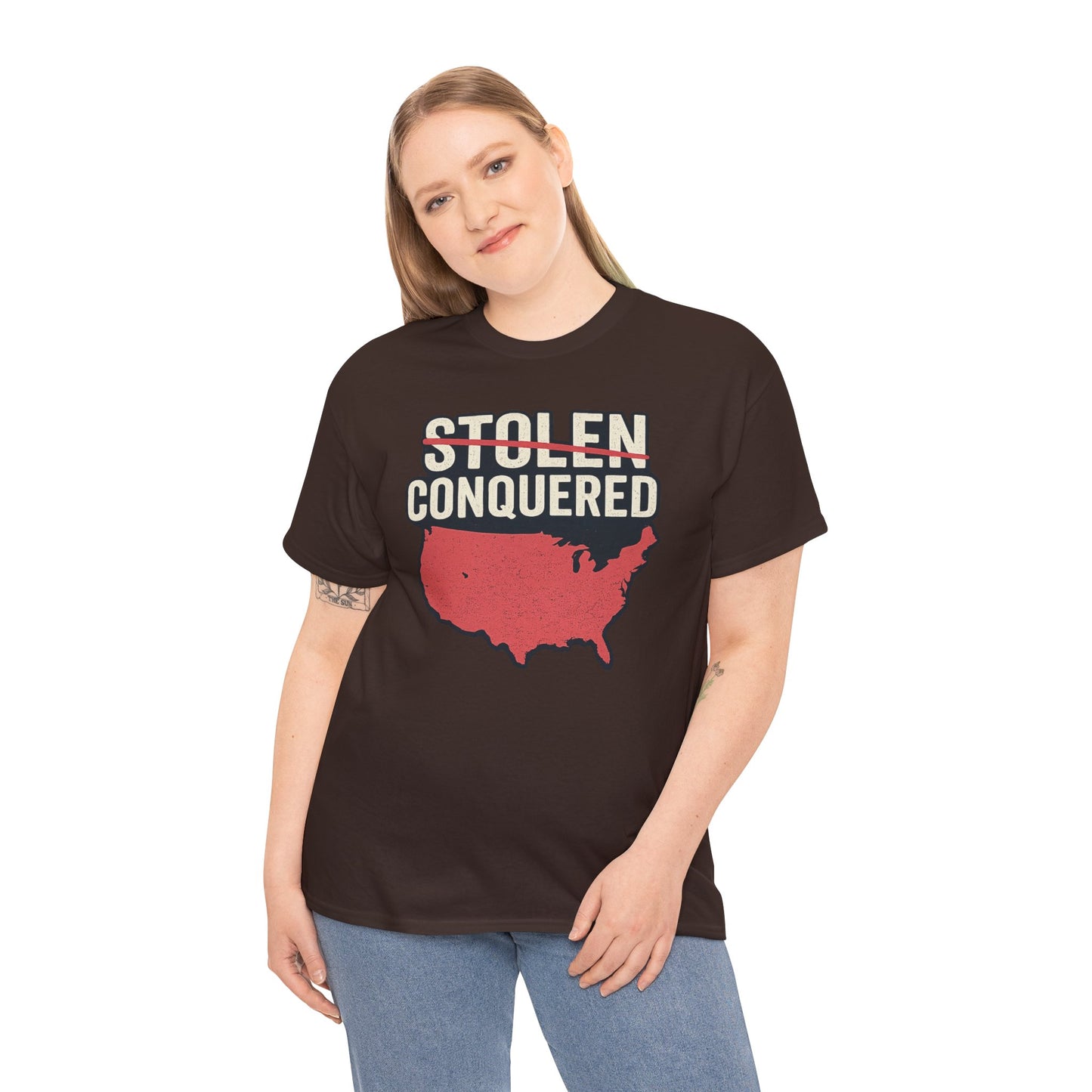 Stolen Conquered USA Gildan Brand T-Shirt