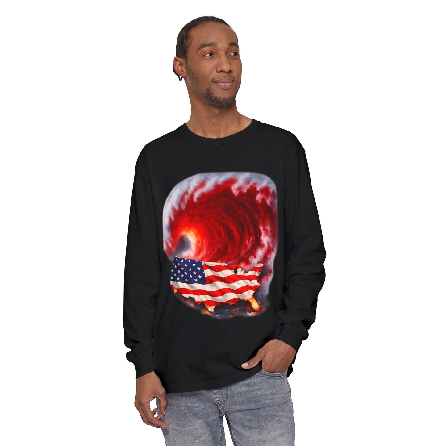 Red Wave USA Comfort Color Brand Long Sleeve