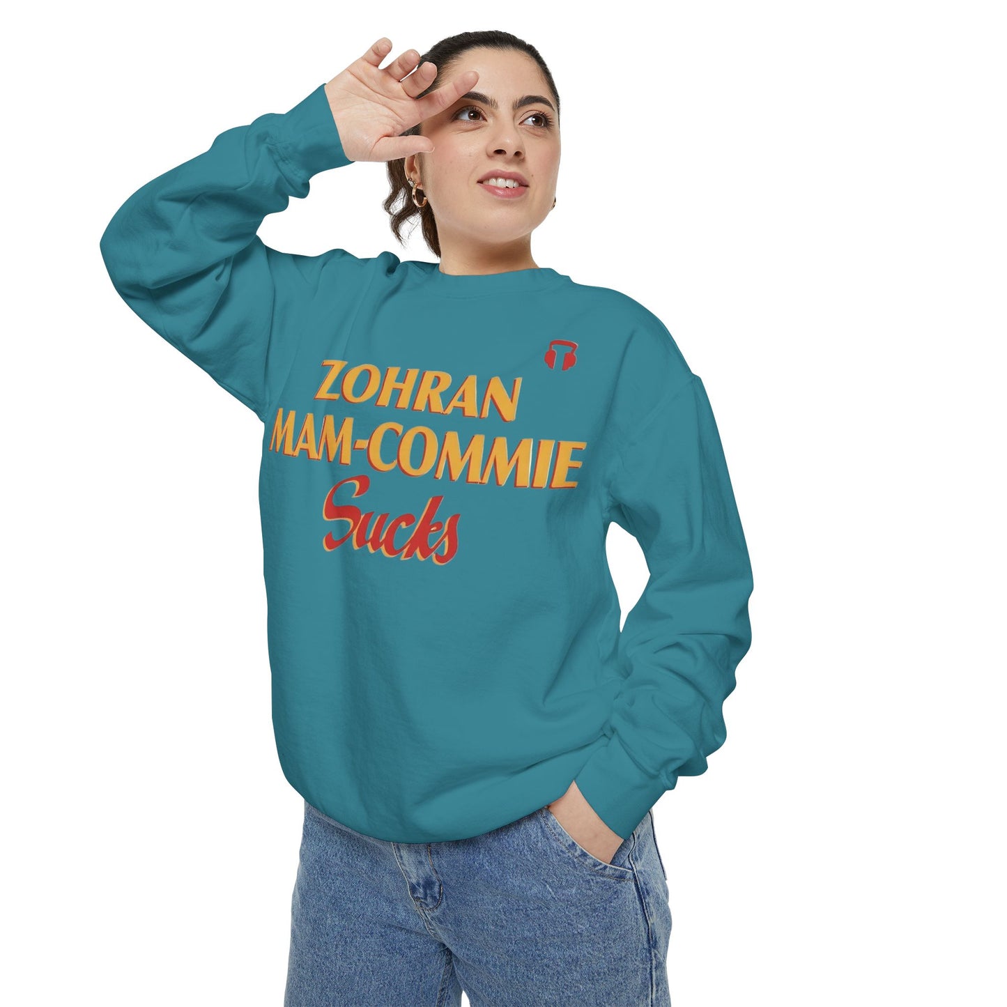 Zohran Mam-Commie Sucks Comfort Colors Brand Crewneck Sweatshirt