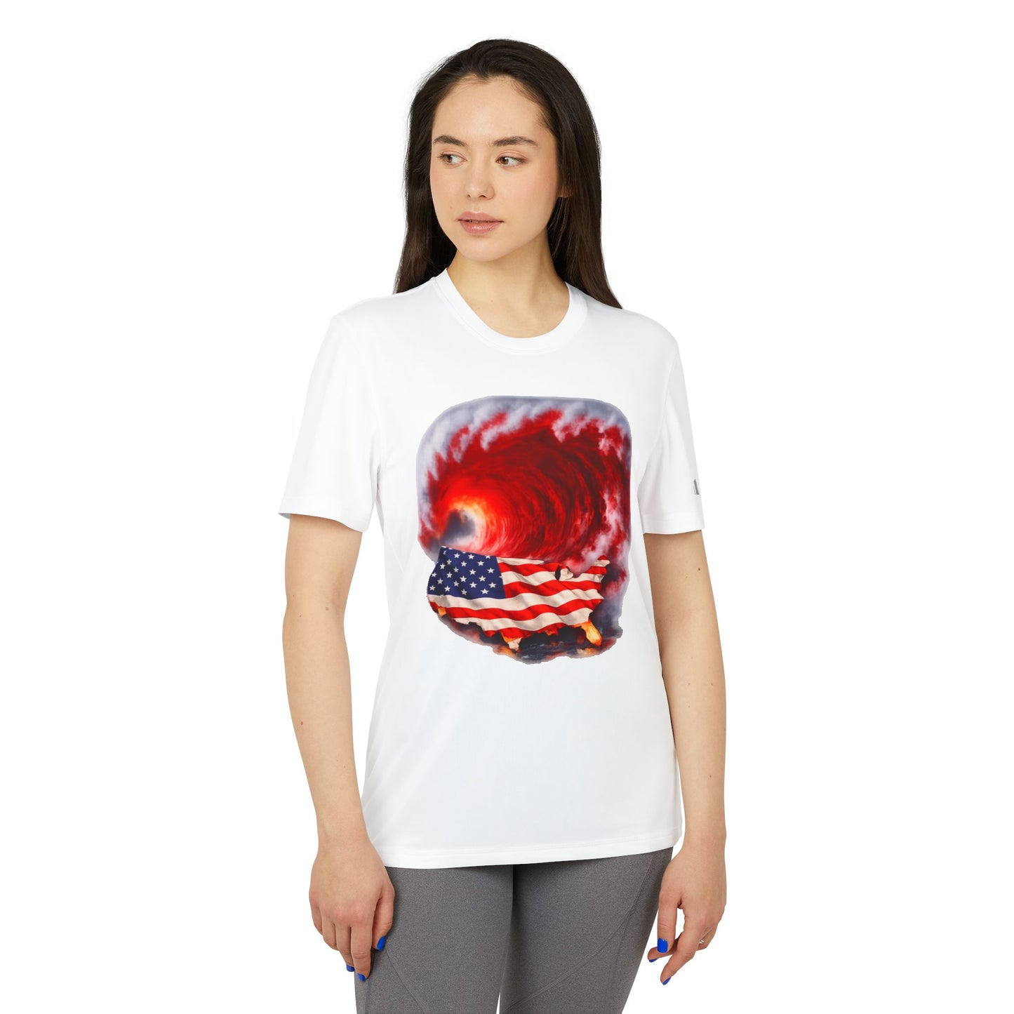 Red Wave USA Adidas Brand T-Shirt