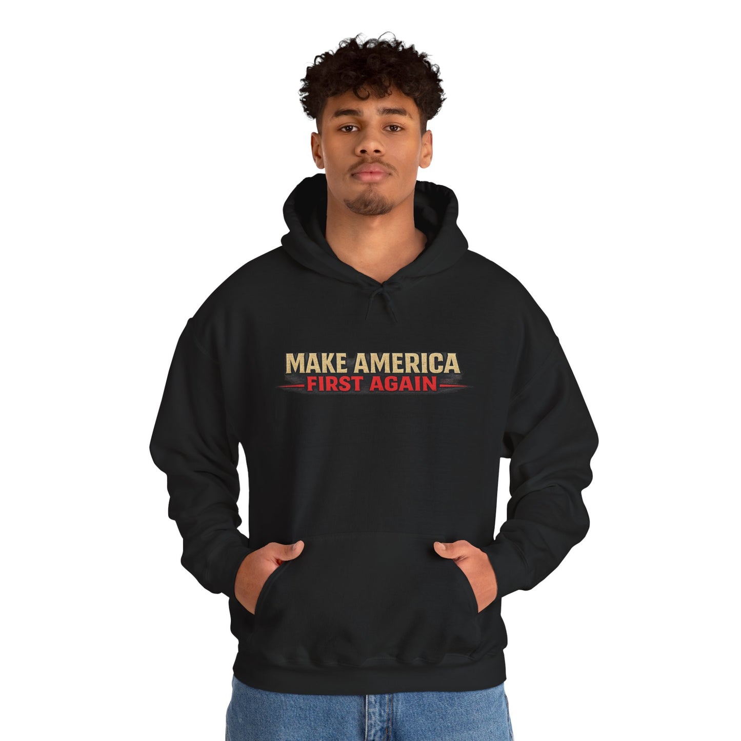 "Make America First Again" America First Is Not A Slogan - It's A Standard Comfort Color Brand Hoodie