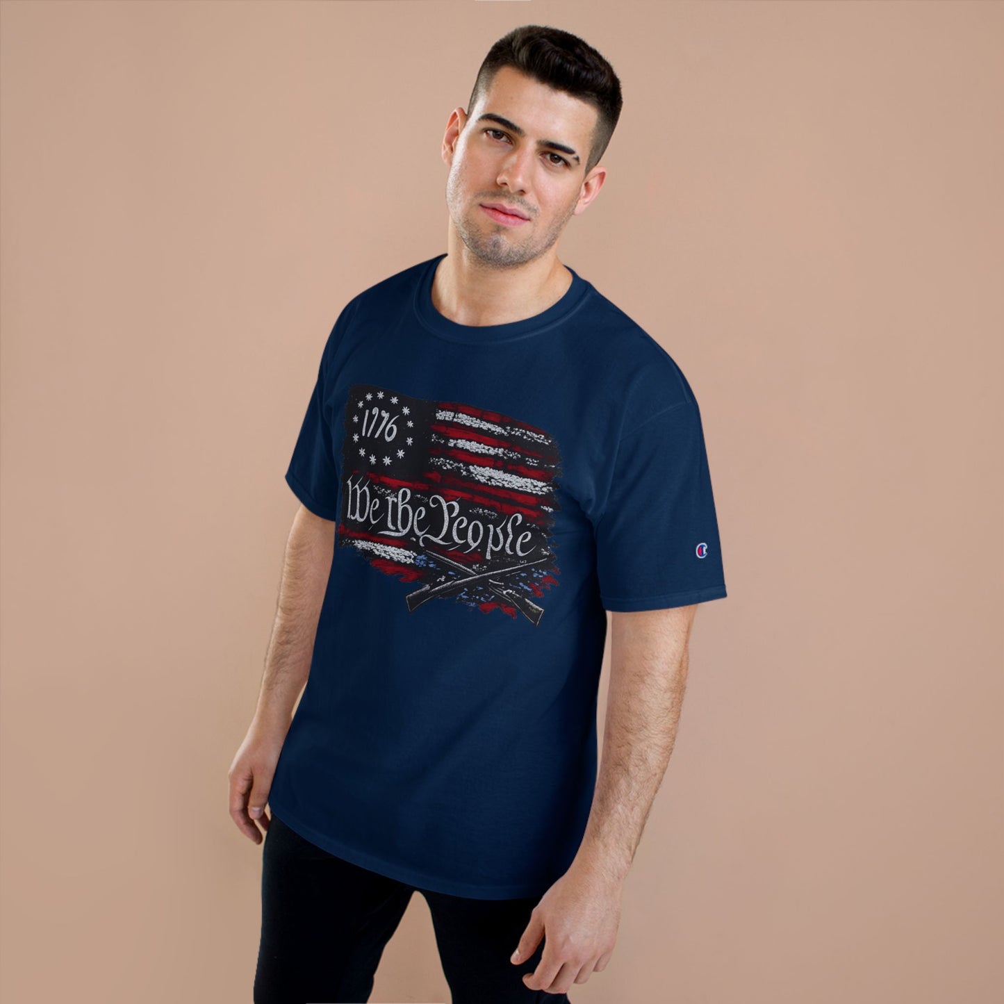 We the People 1776 Flag Champion Brand T-Shirt