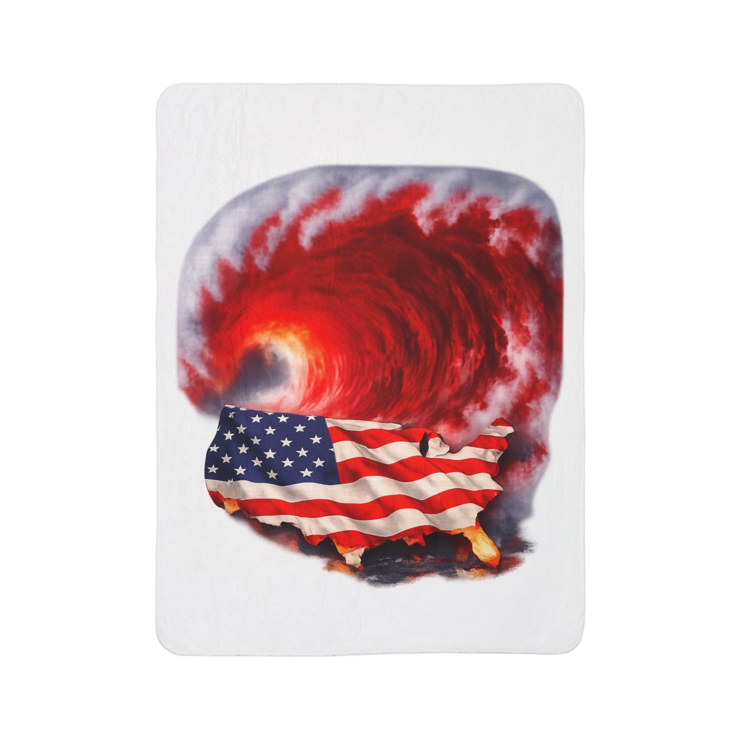 Red Wave USA Fleece Sherpa Blanket