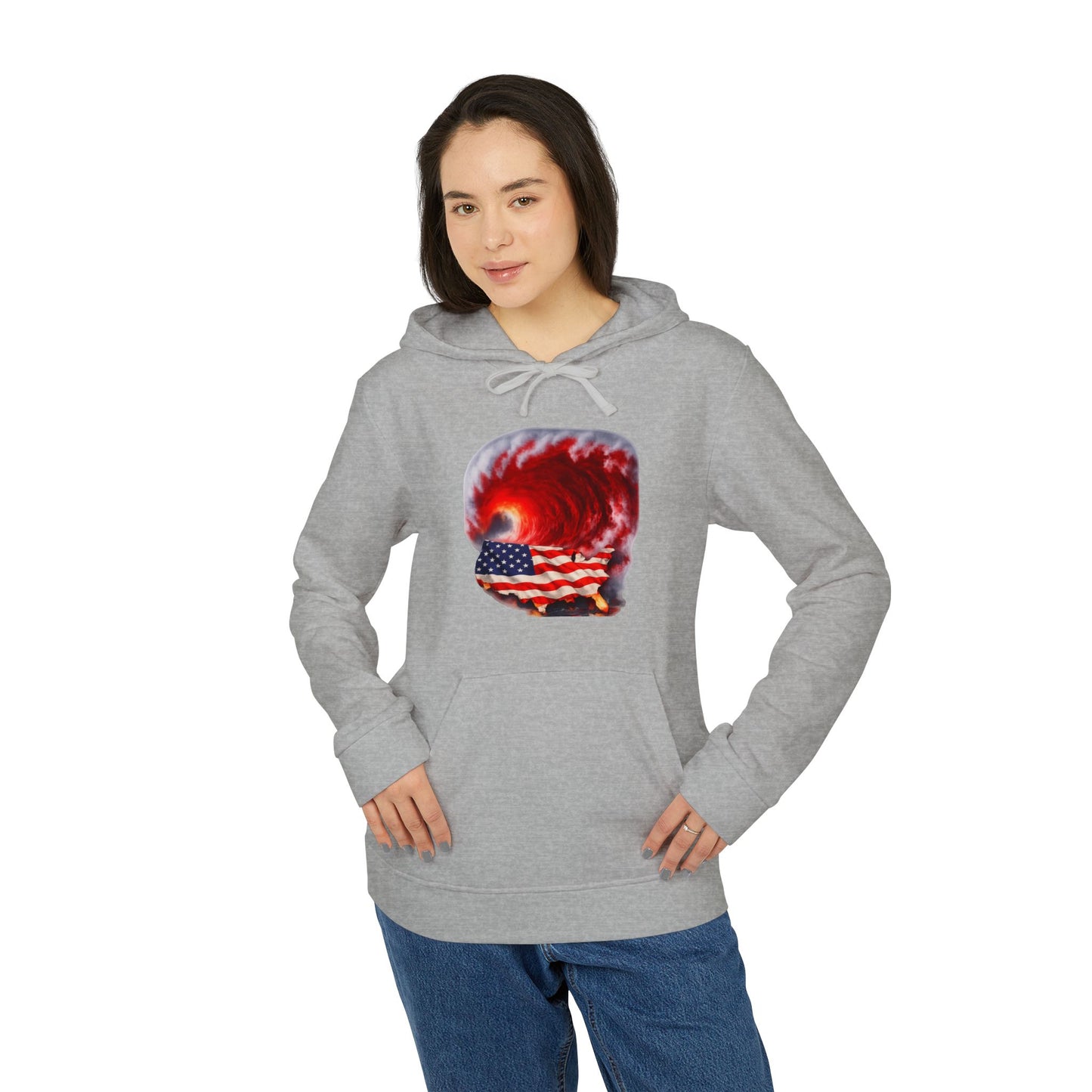 Red Wave USA Adidas Brand Hoodie