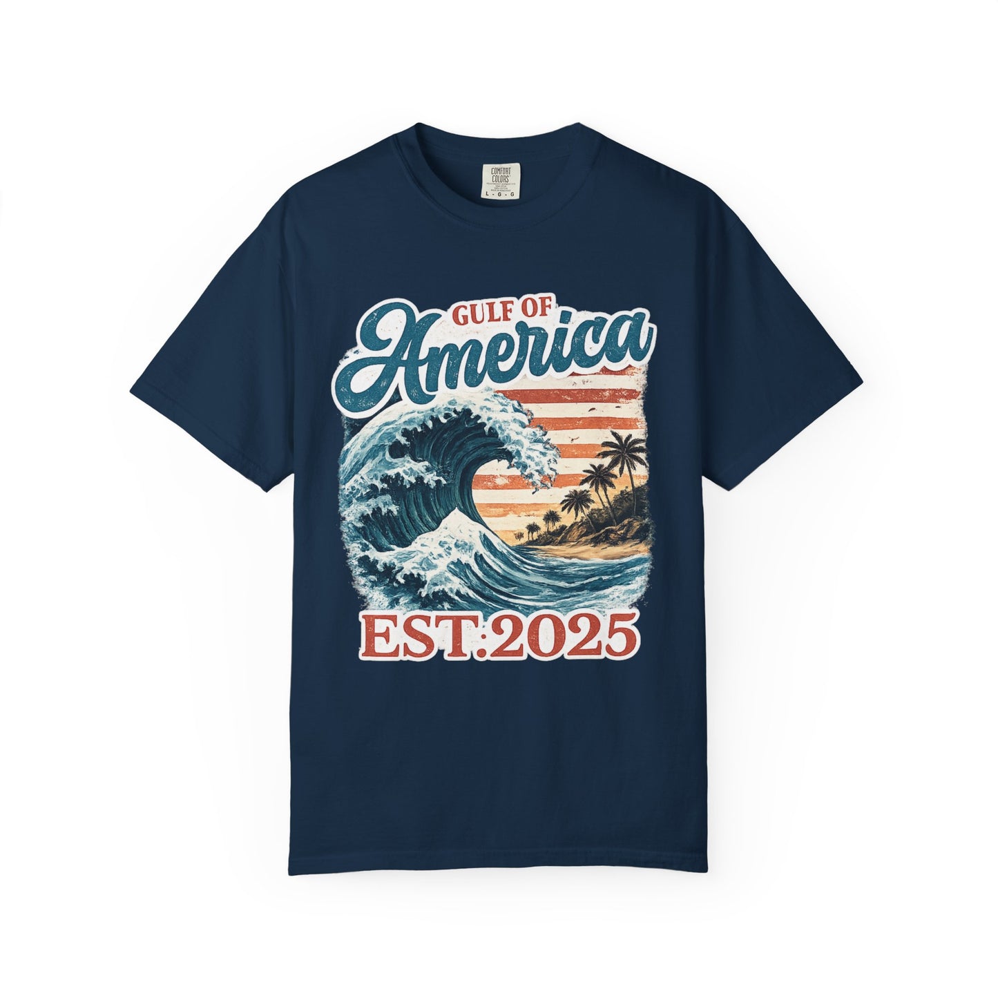 Gulf of America Est. 2025 Waves Comfort Color Brand T‑Shirt
