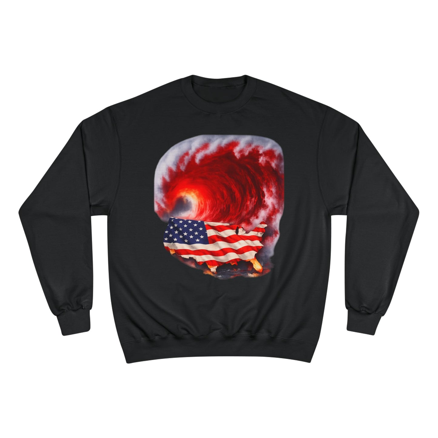Red Wave USA Champion Brand Crewneck Sweatshirt