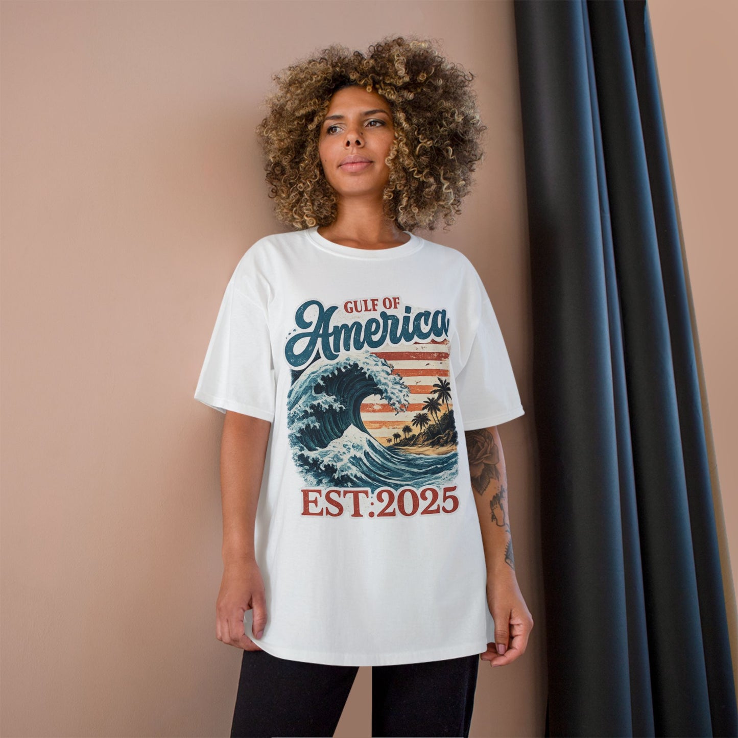 Gulf of America Est. 2025 Waves Champion Brand T-Shirt