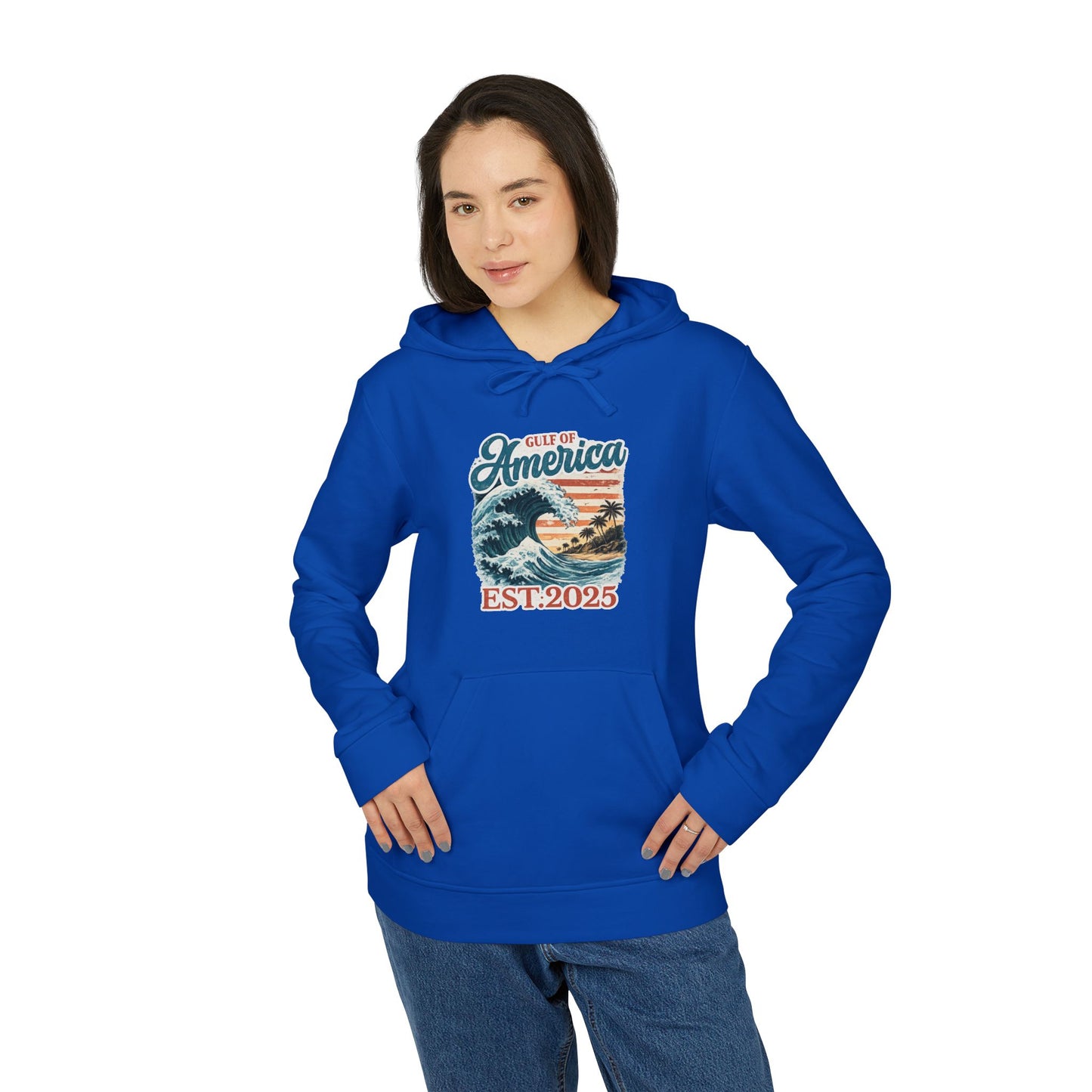 Gulf of America Est. 2025 Waves Adidas Brand Hoodie