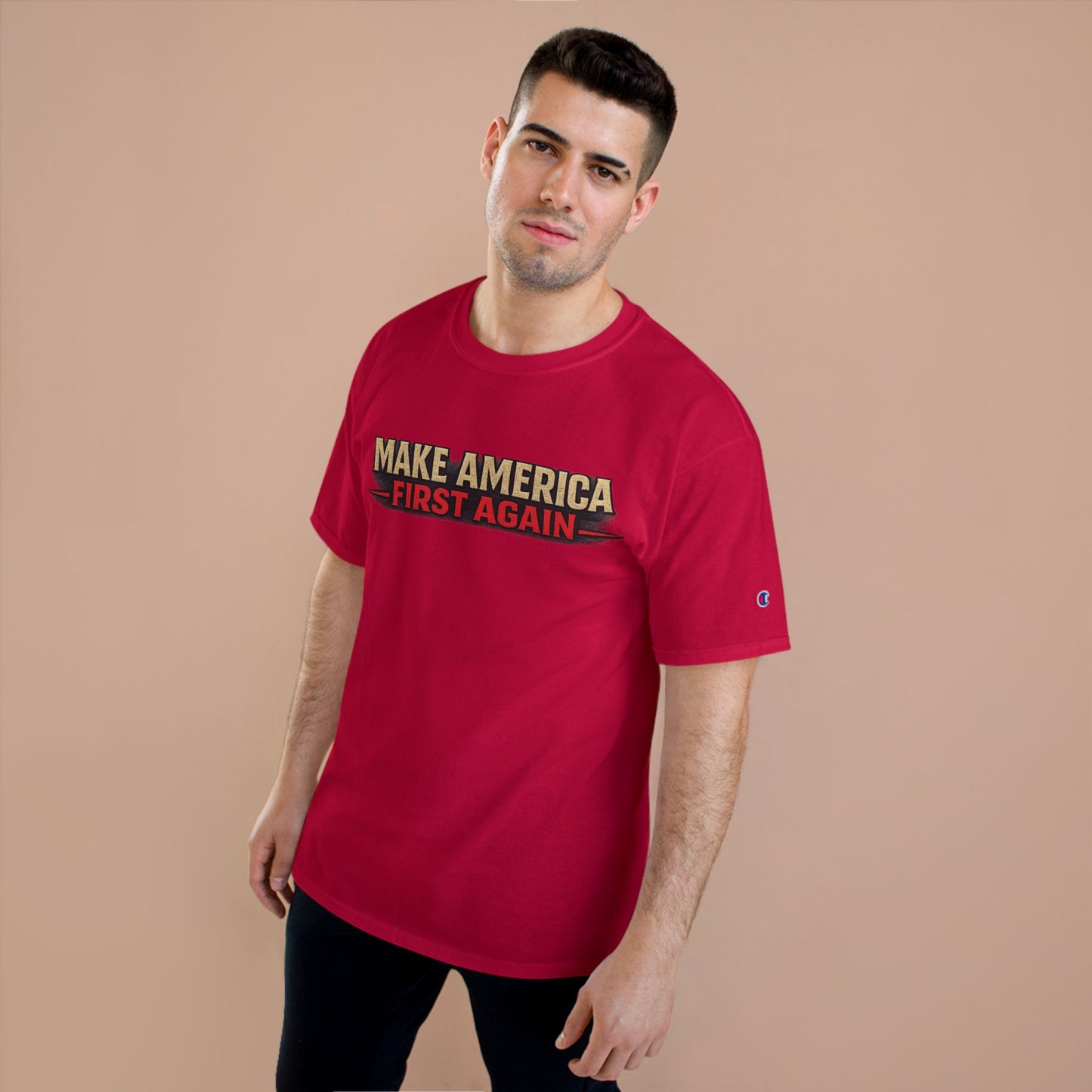 "Make America First Again" Book Merch Champion Brand T-Shirt