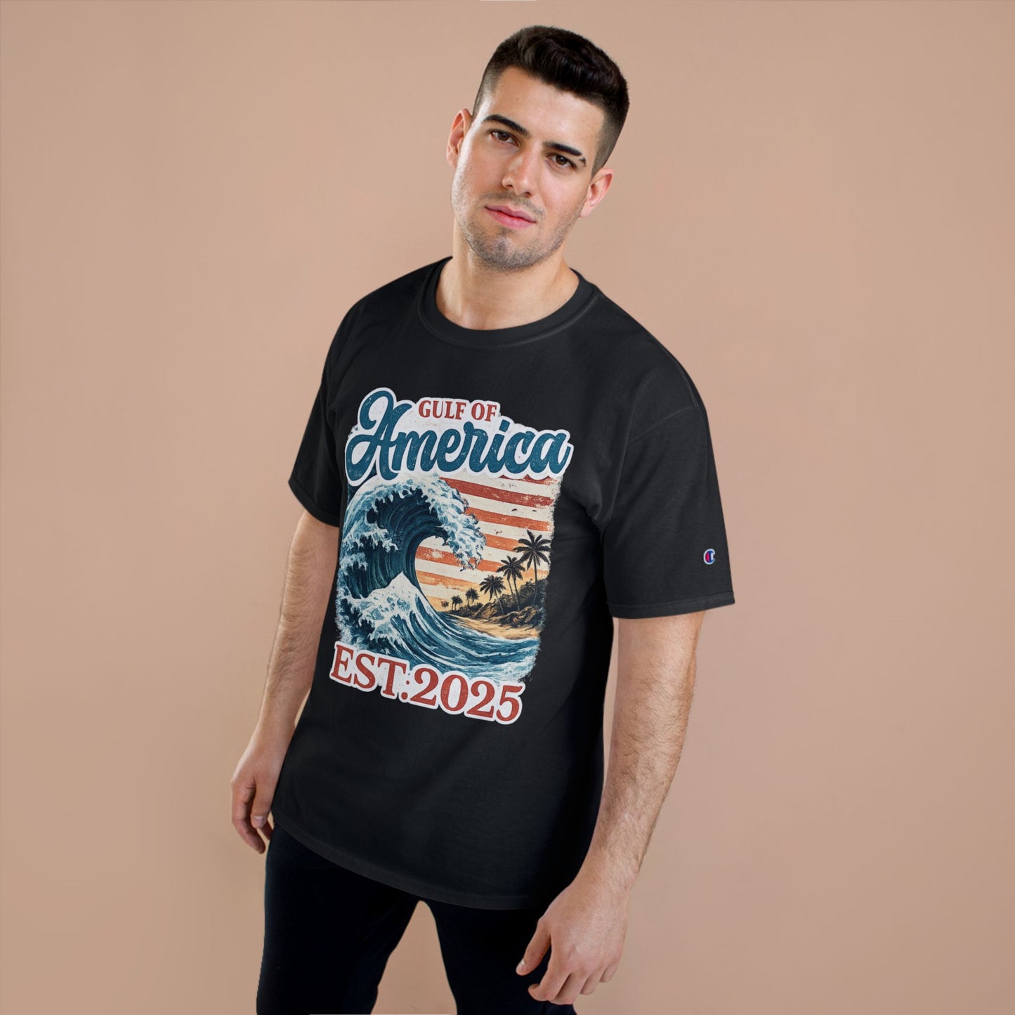 Gulf of America Est. 2025 Waves Champion Brand T-Shirt