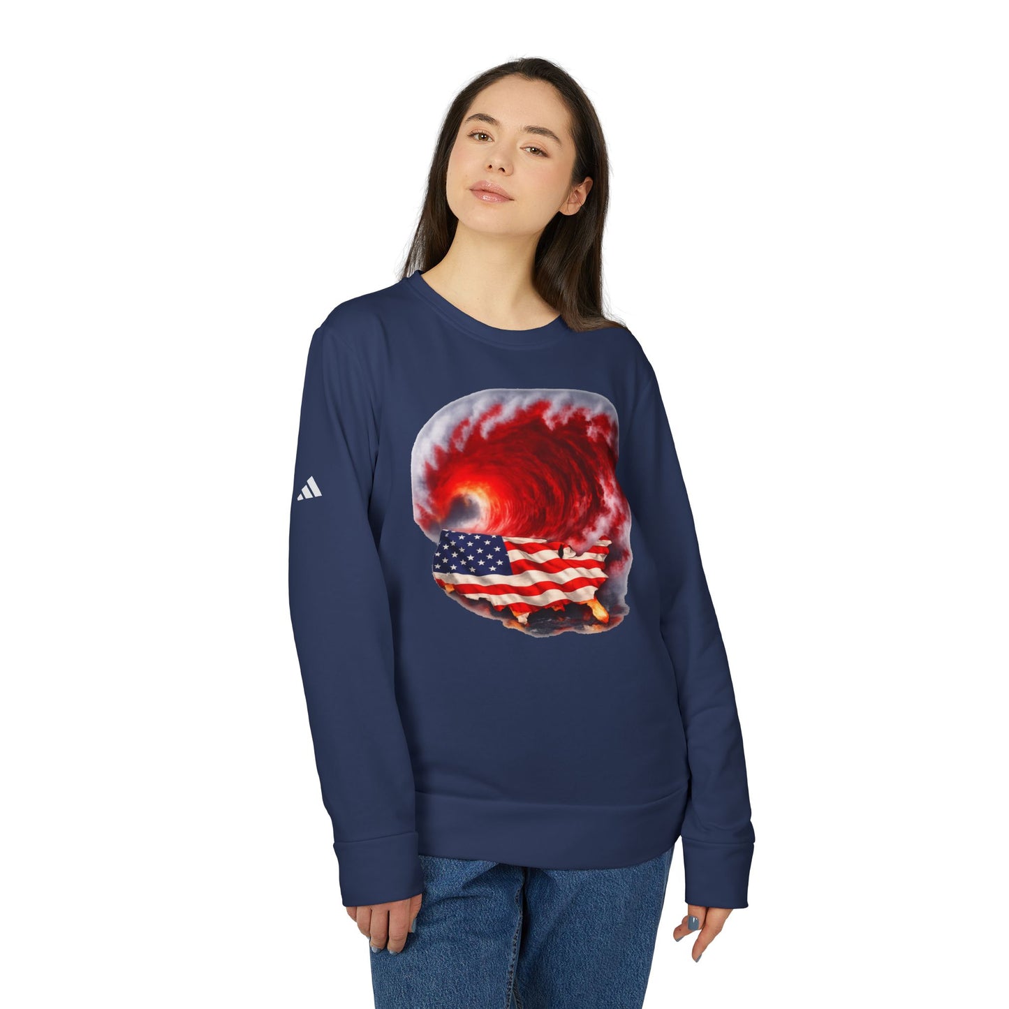 Red Wave USA Adidas Brand Crewneck Sweatshirt