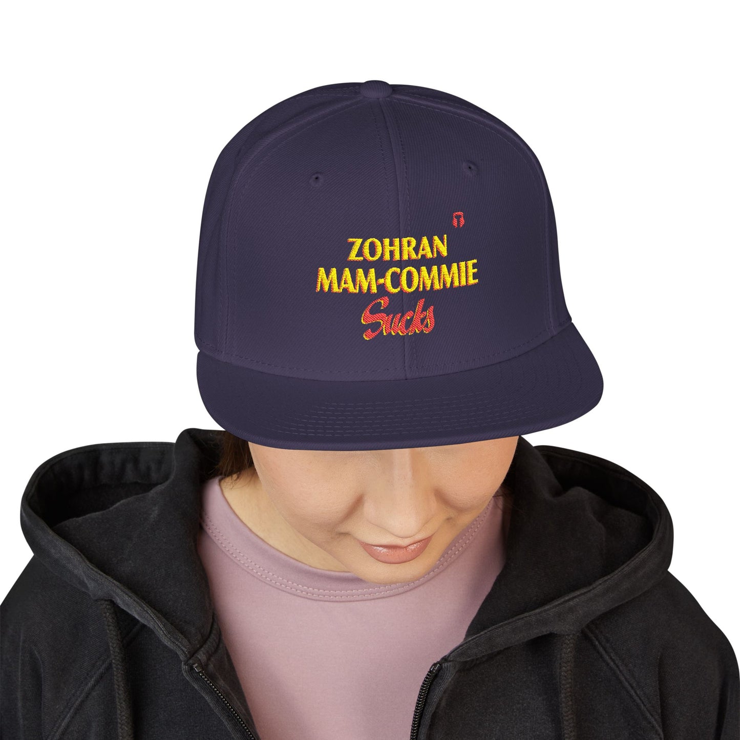 Zohran Mam-Commie Sucks Embroidered Snapback Hat