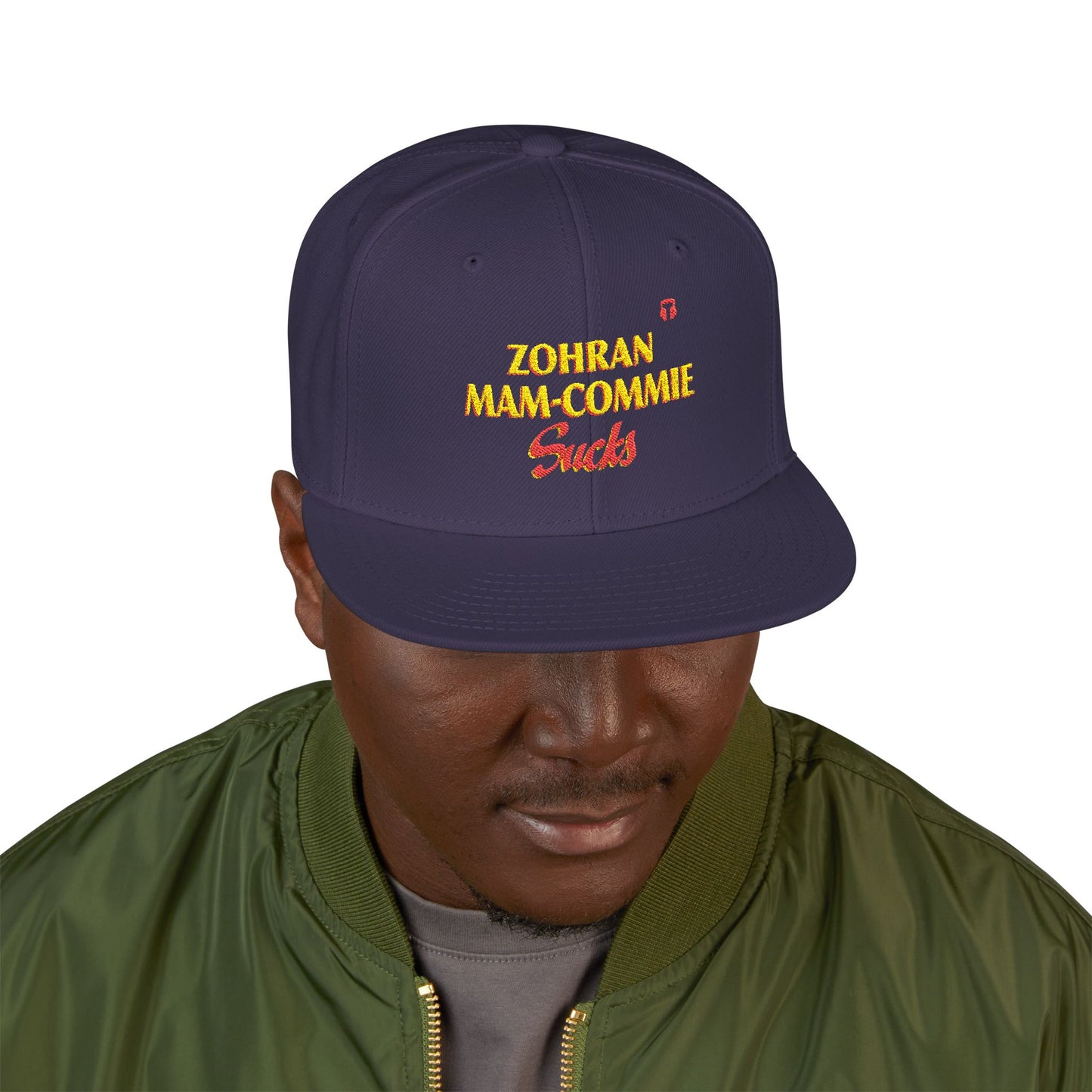 Zohran Mam-Commie Sucks Embroidered Snapback Hat