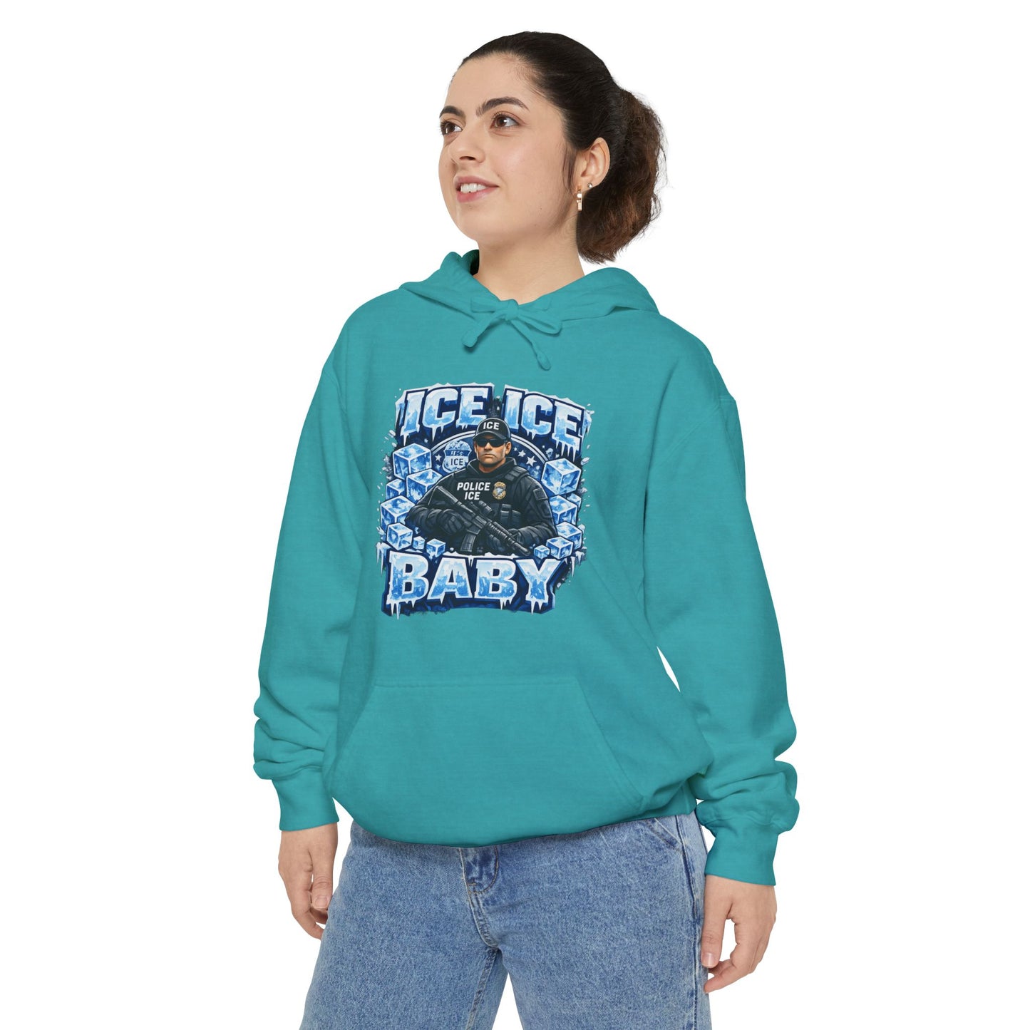 Ice Ice Baby ICE Agent Comfort Color Brand Hoodie