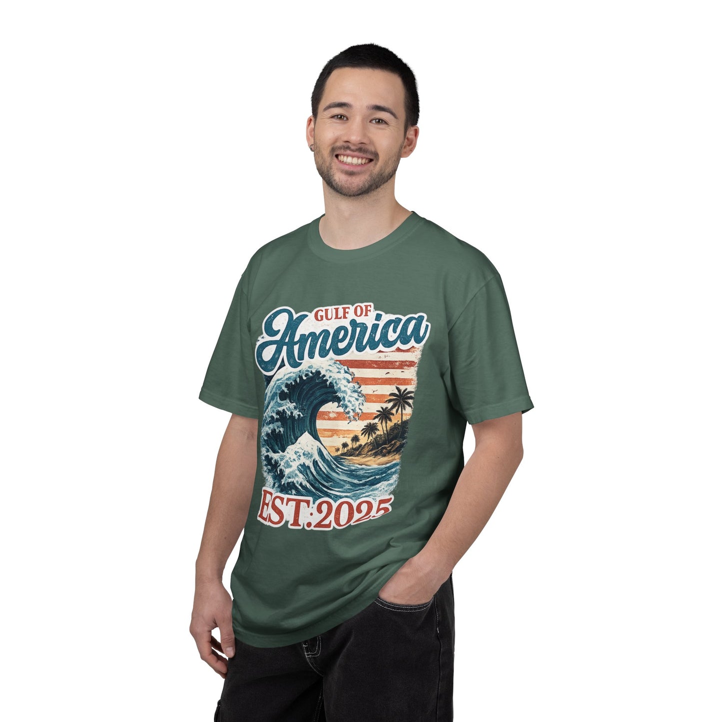 Gulf of America Est. 2025 Waves Comfort Color Brand T‑Shirt