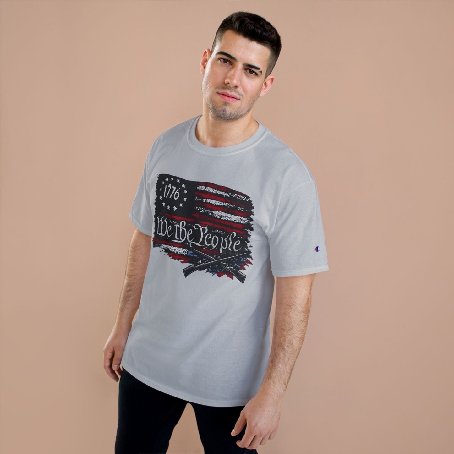 We the People 1776 Flag Champion Brand T-Shirt