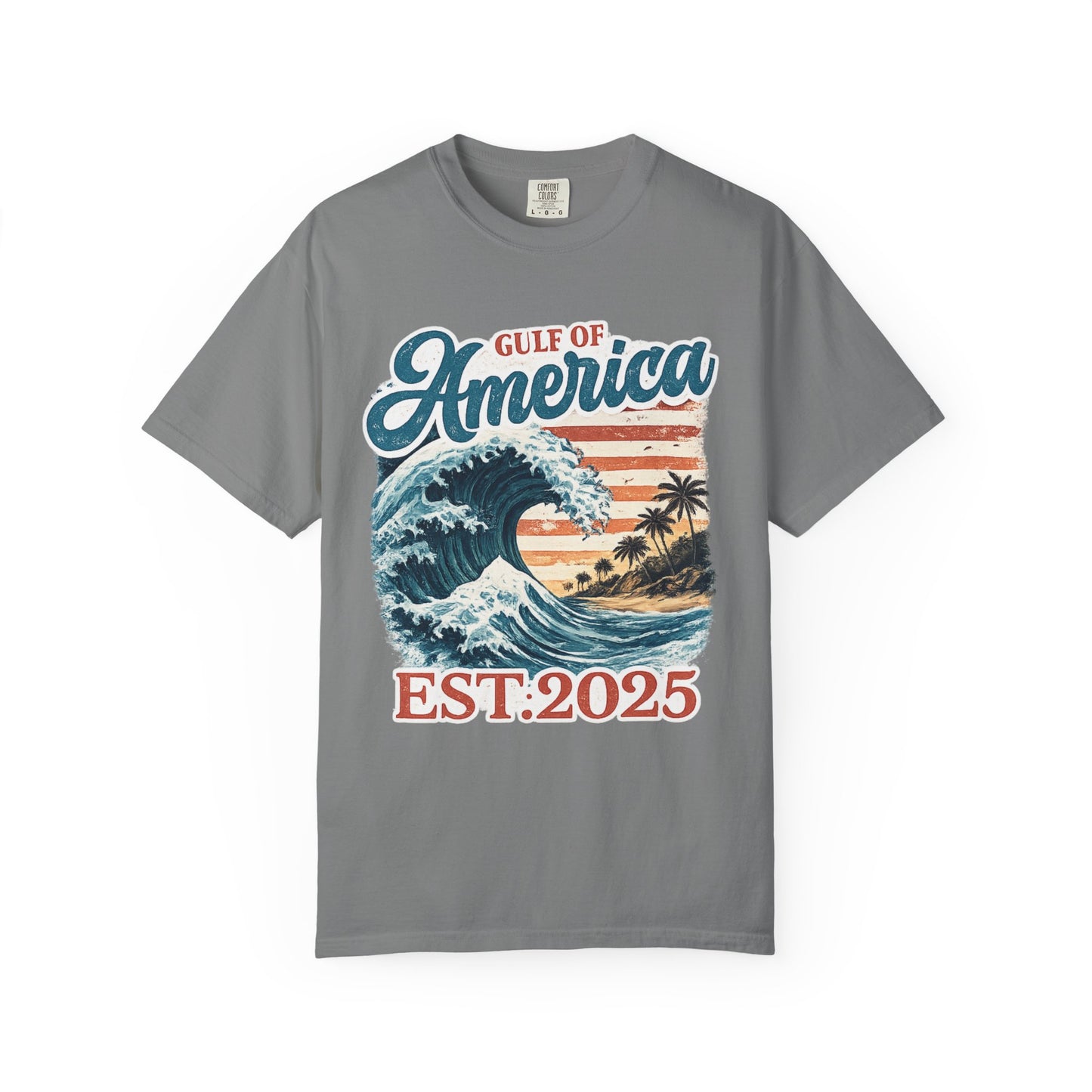 Gulf of America Est. 2025 Waves Comfort Color Brand T‑Shirt