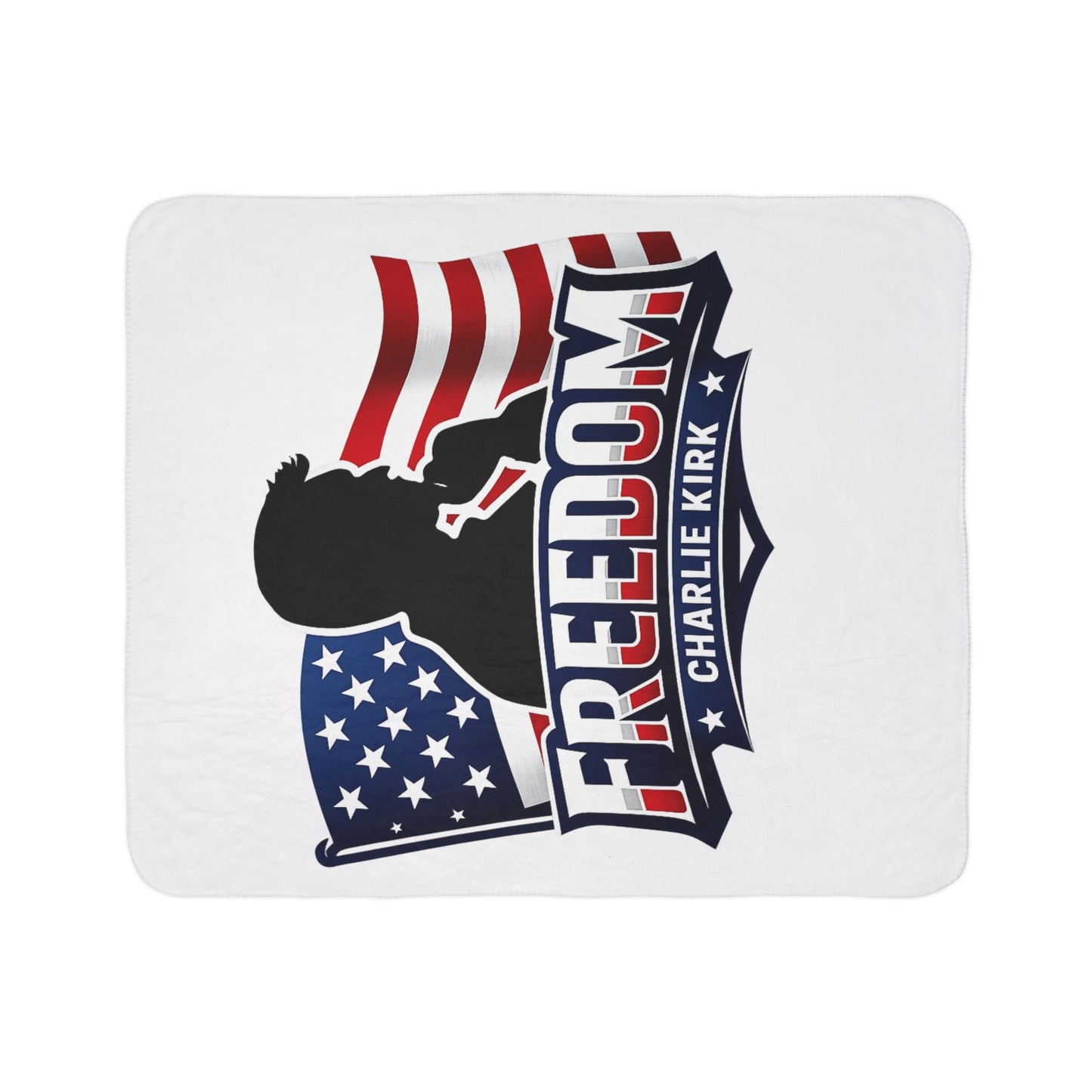 Charlie Kirk Freedom Sherpa Blanket