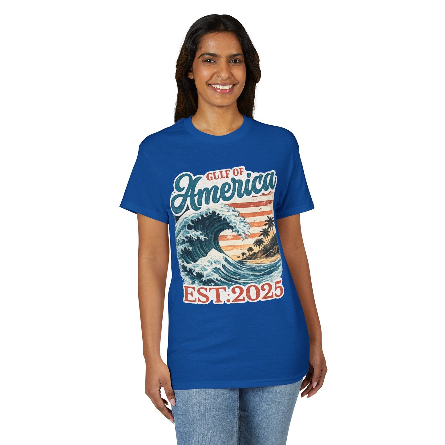 Gulf of America Est. 2025 Waves Gildan Brand T‑Shirt