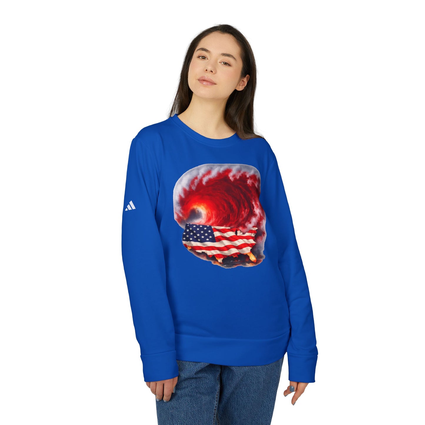 Red Wave USA Adidas Brand Crewneck Sweatshirt