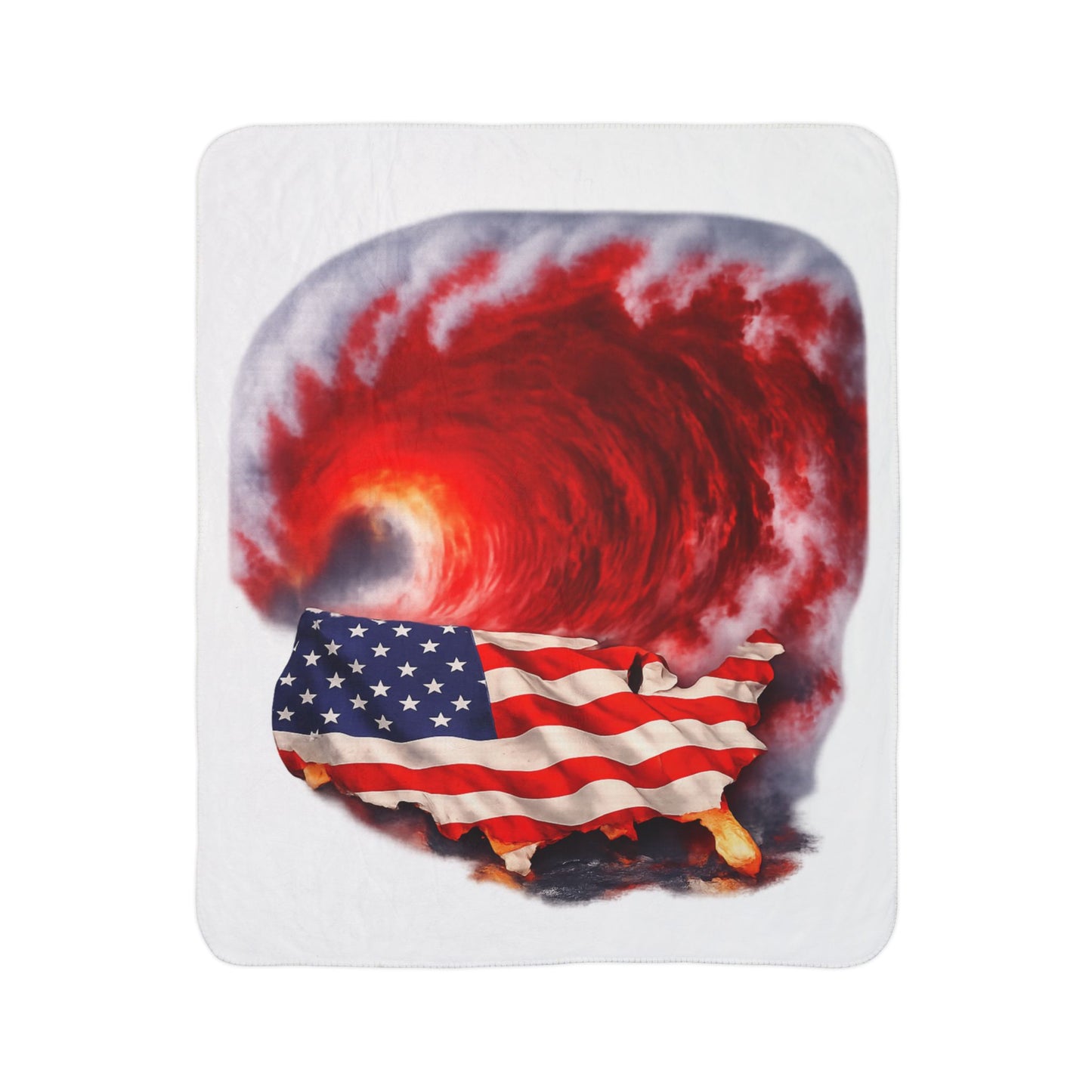 Red Wave USA Fleece Sherpa Blanket