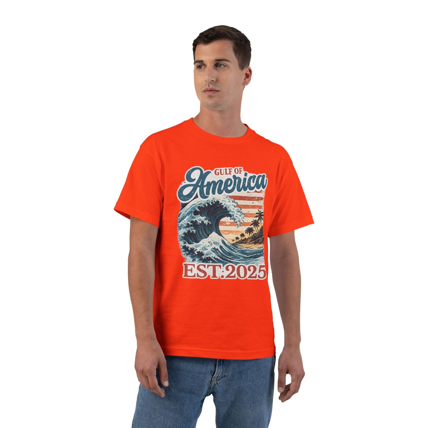Gulf of America Est. 2025 Waves Hanes Brand T-Shirt