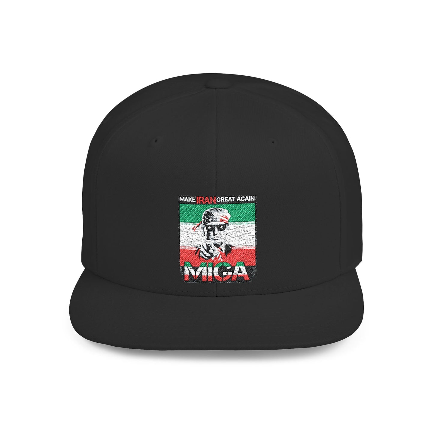 "Make Iran Great Again (MIGA)" Trump Embroidered Snapback Hat