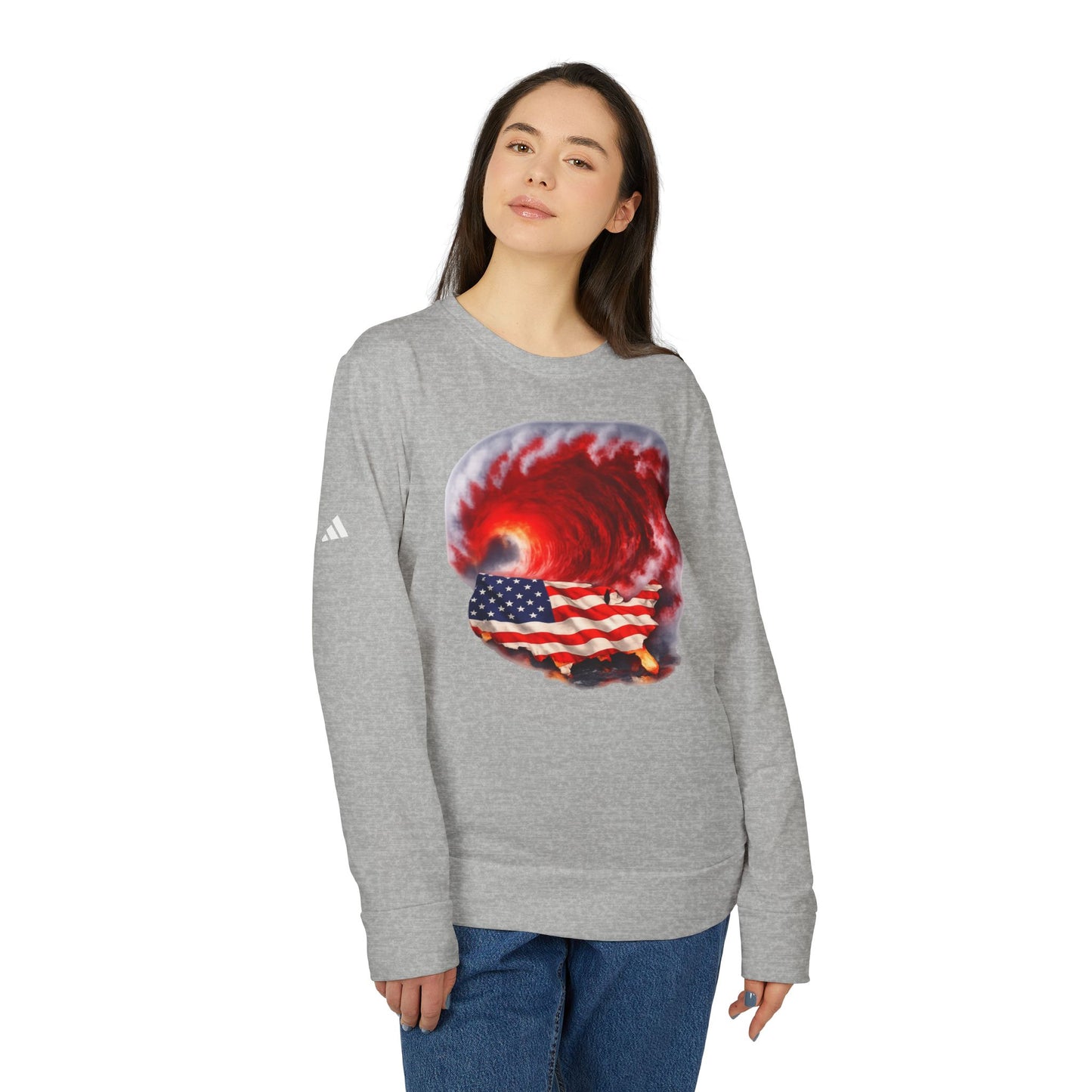 Red Wave USA Adidas Brand Crewneck Sweatshirt
