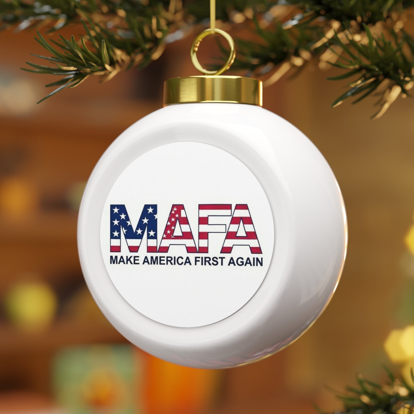 MAFA 'Make America First Again' Christmas Ball Ornament