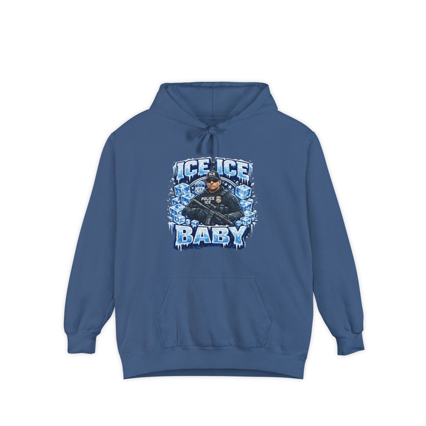 Ice Ice Baby ICE Agent Comfort Color Brand Hoodie