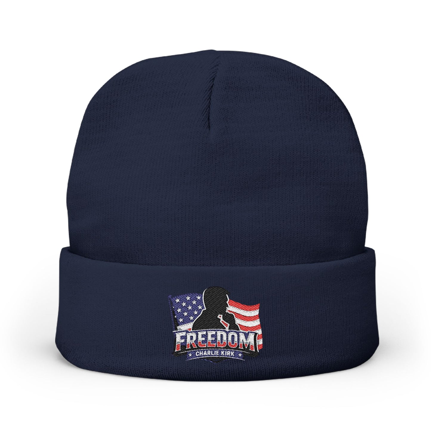 Embroidered Charlie Kirk Freedom Beanie