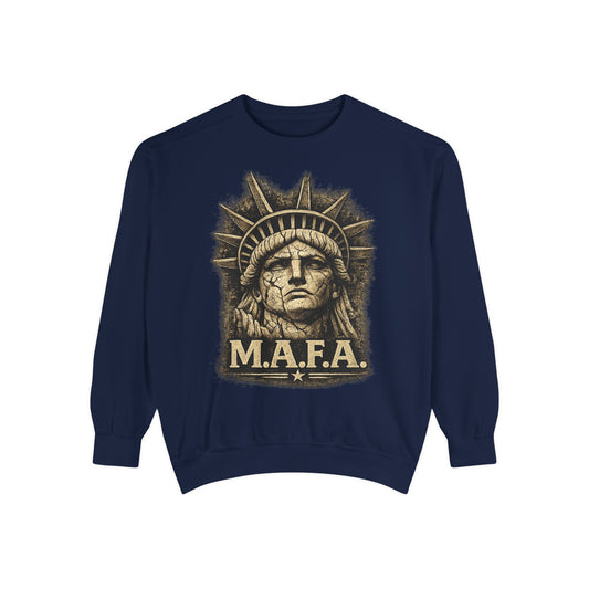 M.A.F.A. "Statue Of Liberty" "Sovereignty Security Prosperity " Gildan Brand Crewneck Sweatshirt