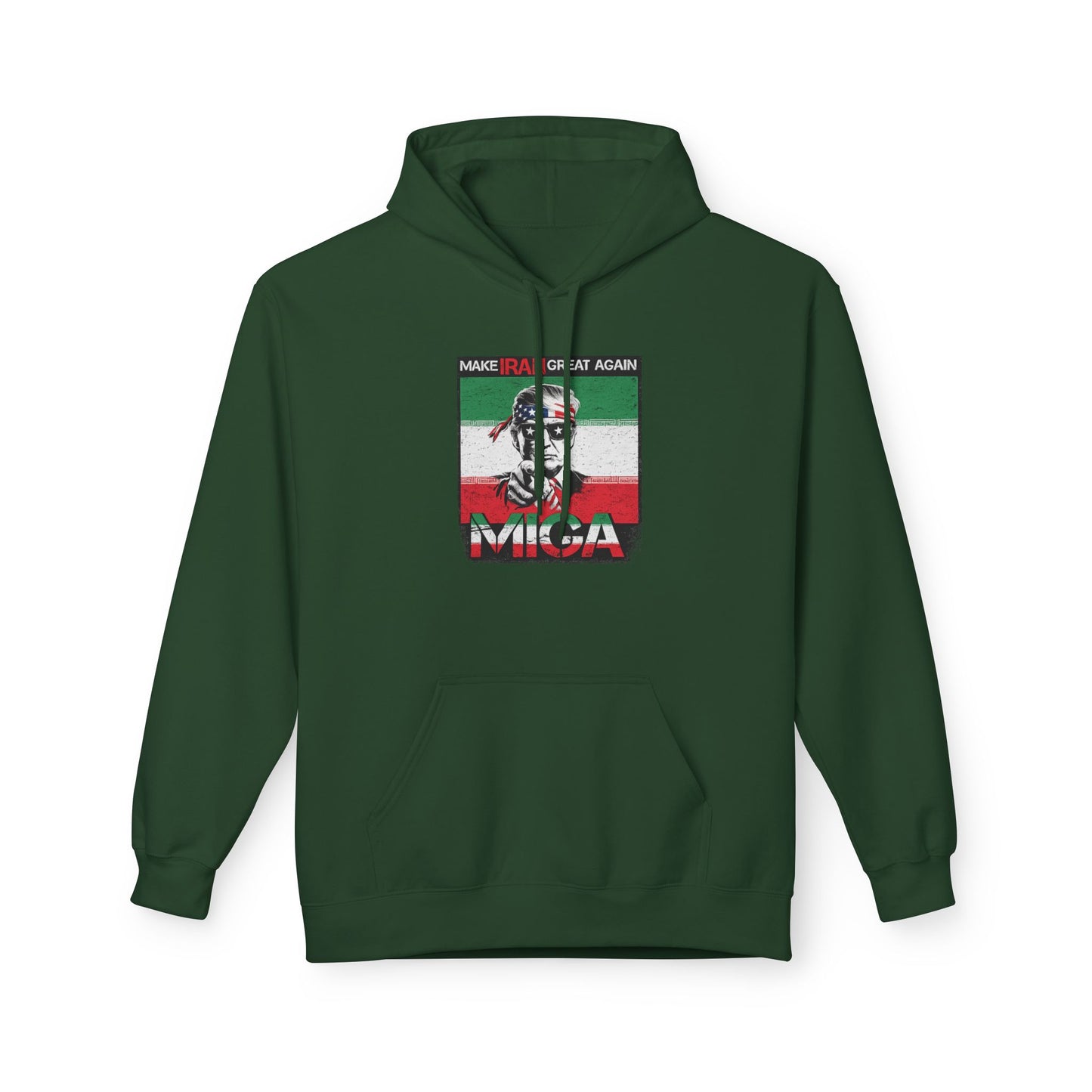 "Make Iran Great Again (MIGA)" Trump Gildan Brand Hoodie