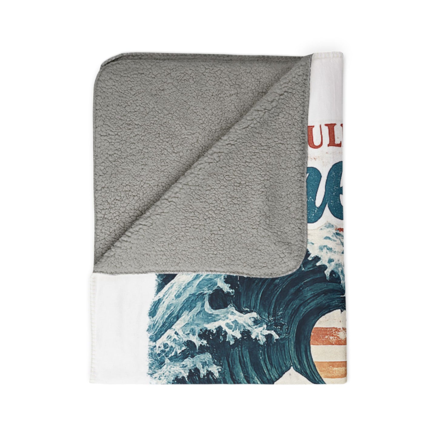 Gulf of America EST. 2025 Waves Fleece Sherpa Blanket