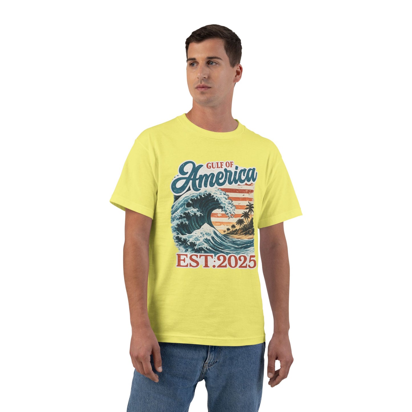 Gulf of America Est. 2025 Waves Hanes Brand T-Shirt